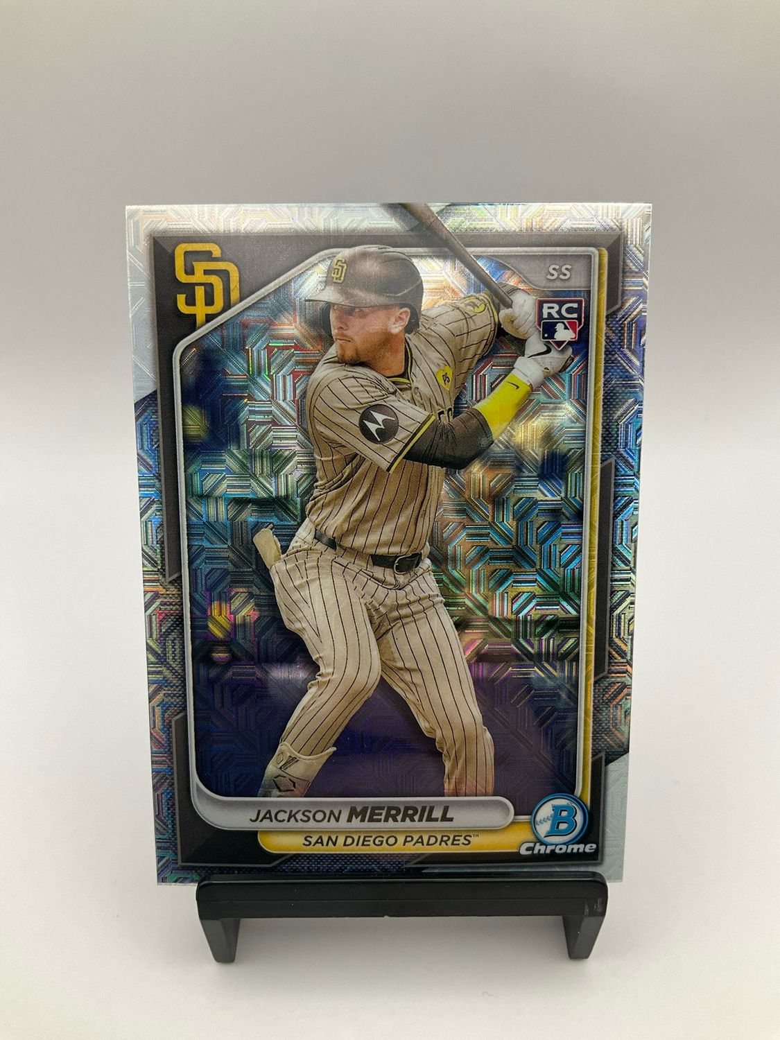 2024 Bowman Chrome- Jackson Merrill - Mojo Refractor - Card No. 27