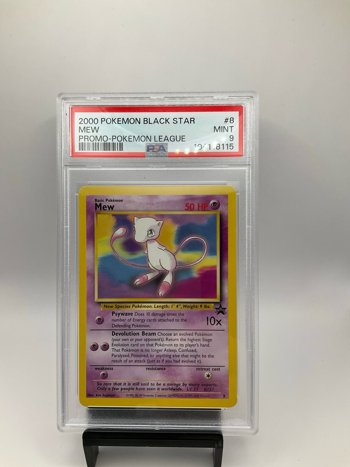 PSA 9 Mew #8 - Pokemon WOTC Black Star Promo