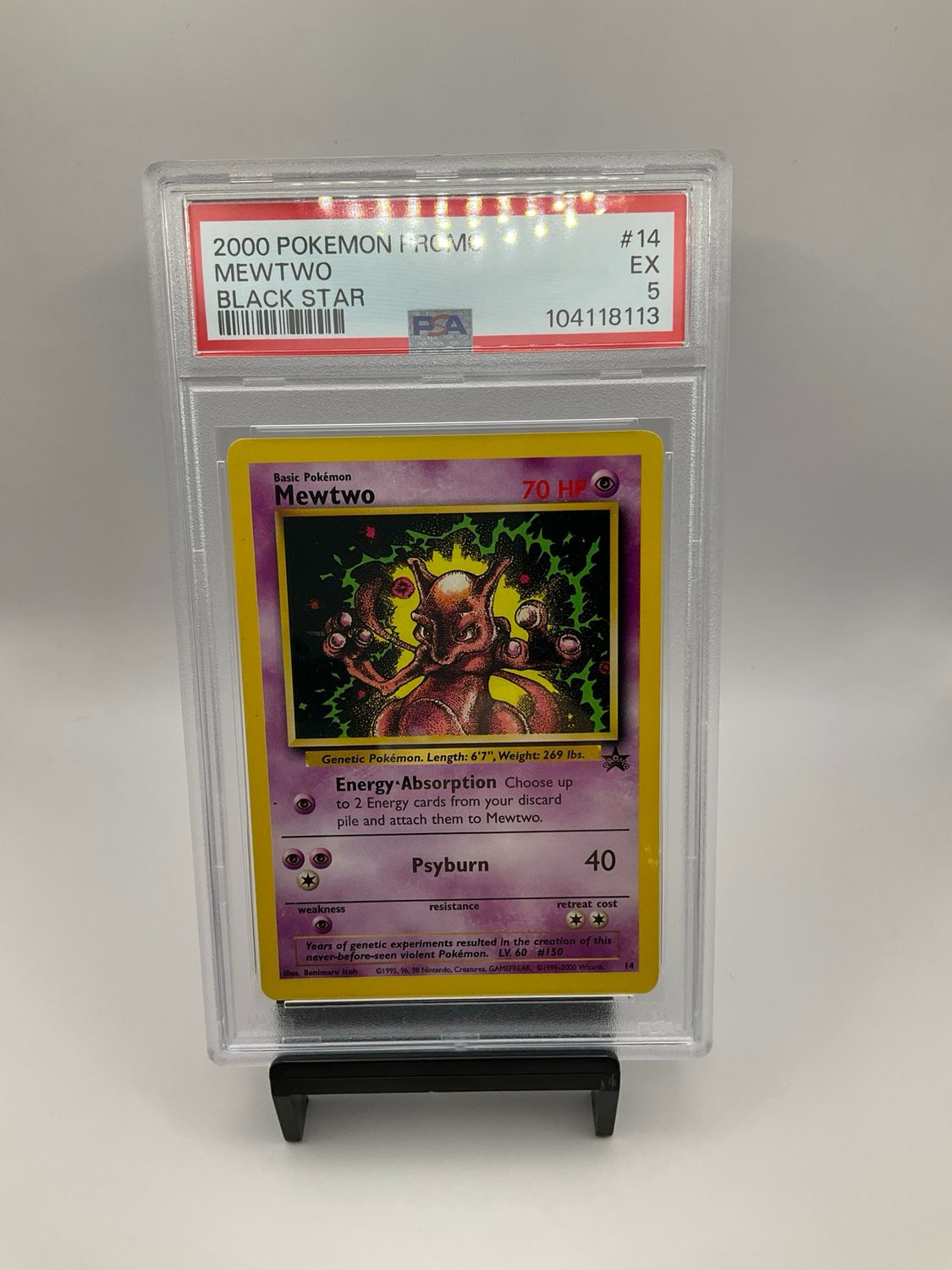 2000 POKEMON BLACK STAR PROMO #14 MEWTWO PSA 5