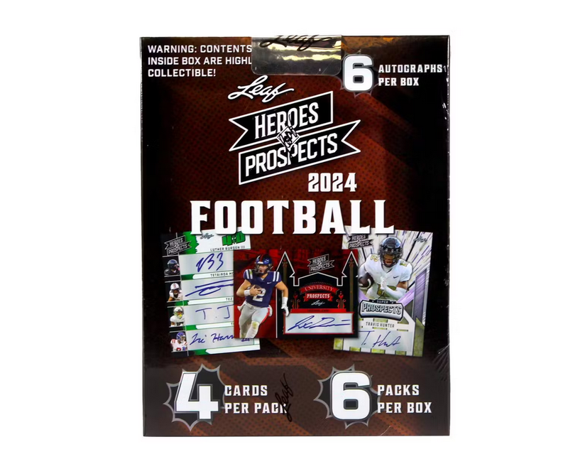 2024 LEAF HEROES &amp; PROSPECTS FOOTBALL HOBBY