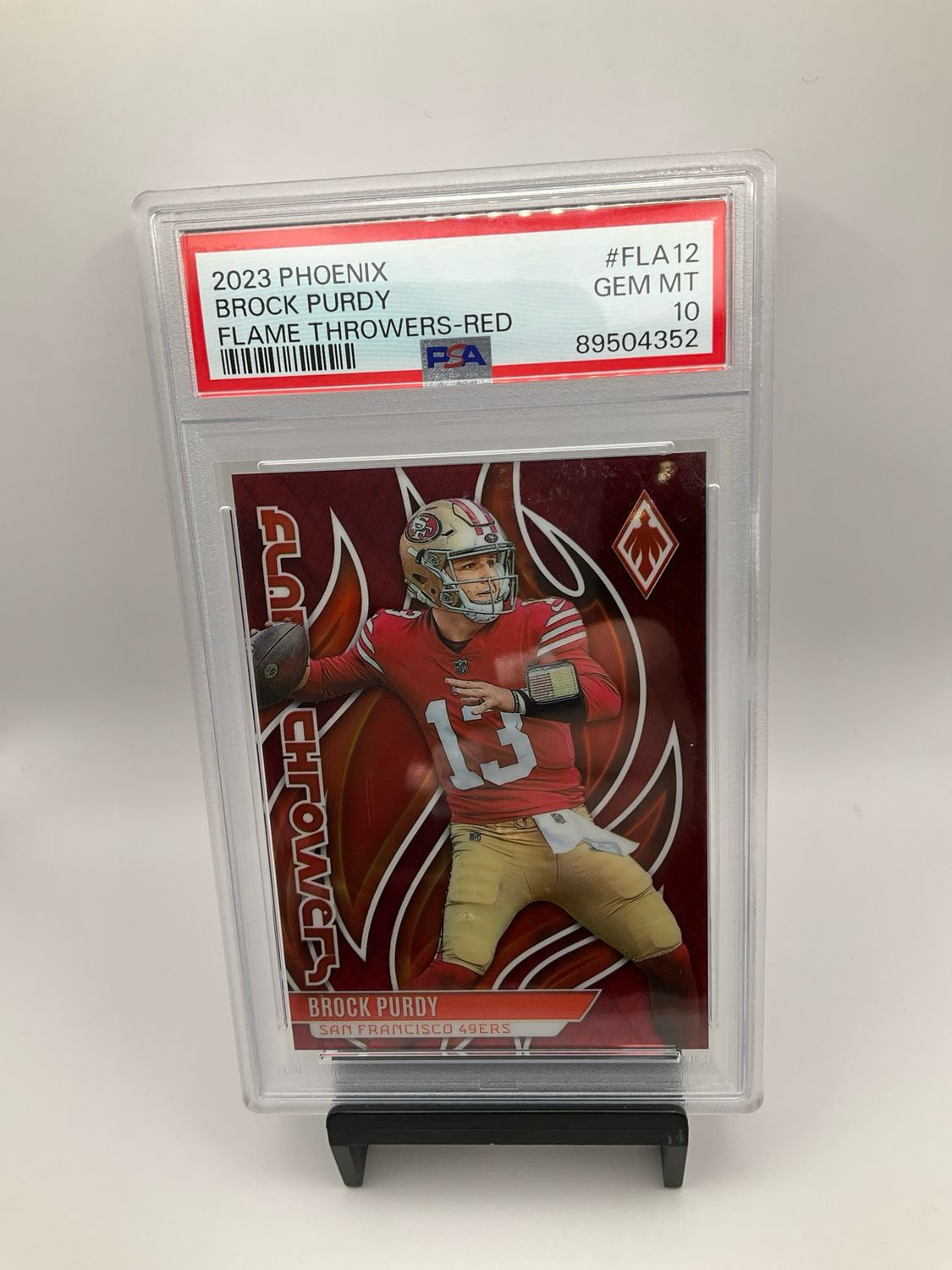 2023 Phoenix Brock Purdy Flame Throwers Red PSA 10