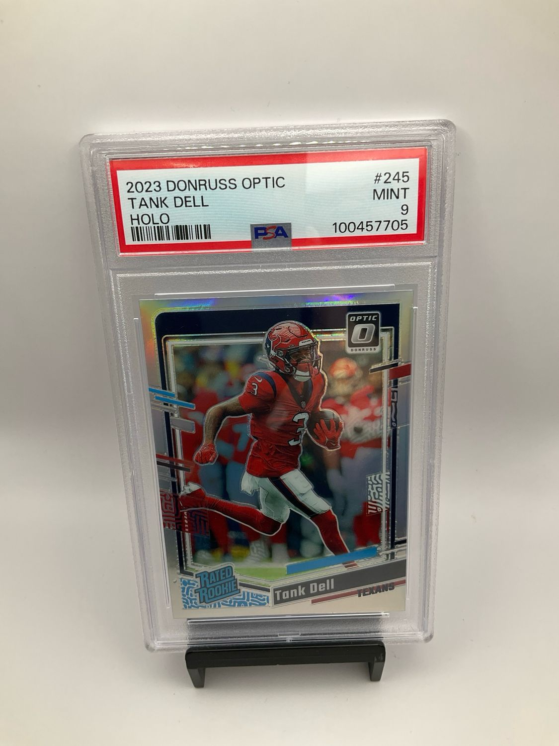 2023 Panini Donruss Optic Tank Dell Holo Prizm Rated Rookie RC #245 PSA 9
