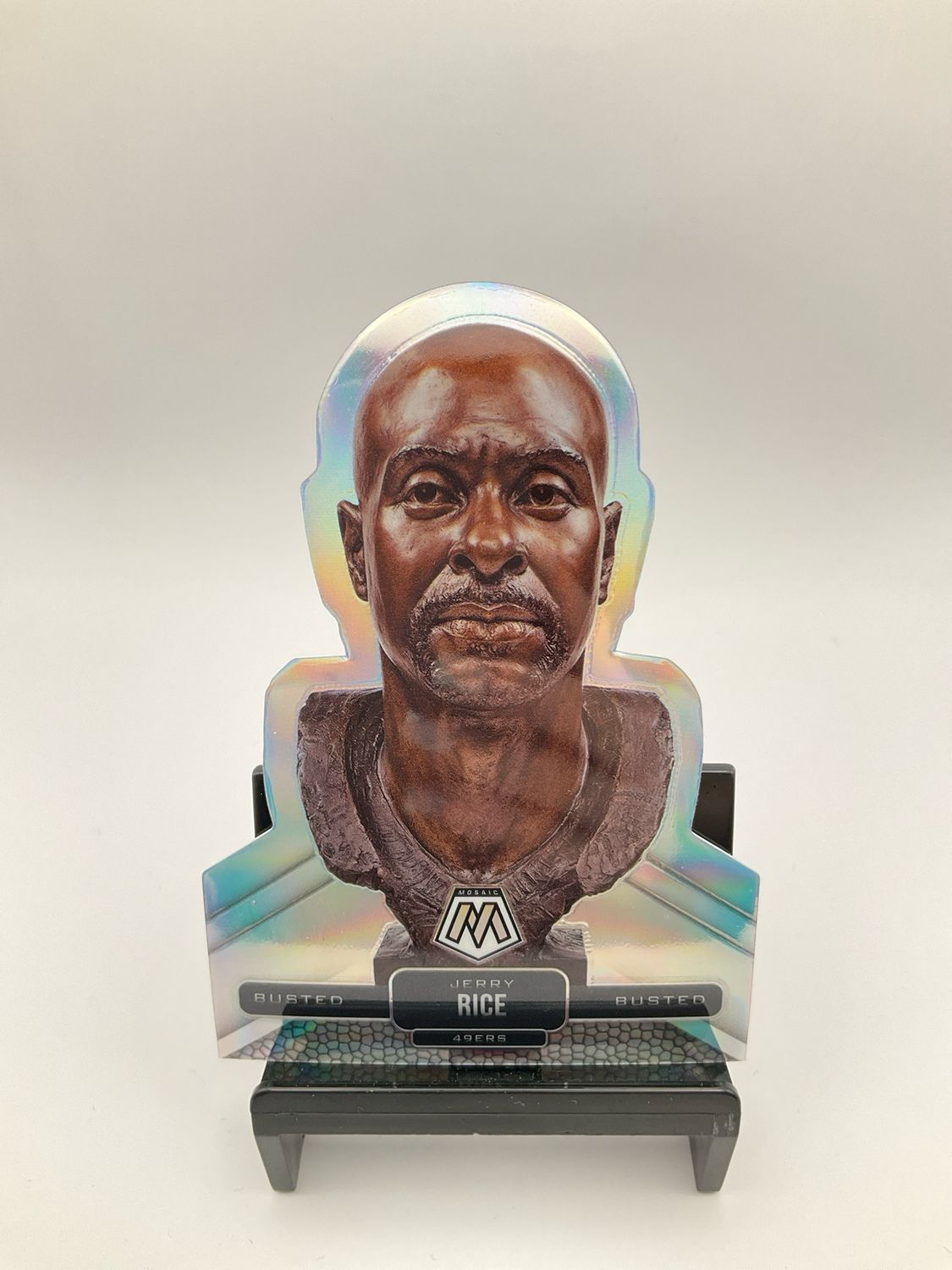 2021 Jerry Rice Busted Silver Prizm Mosaic No. BU-3