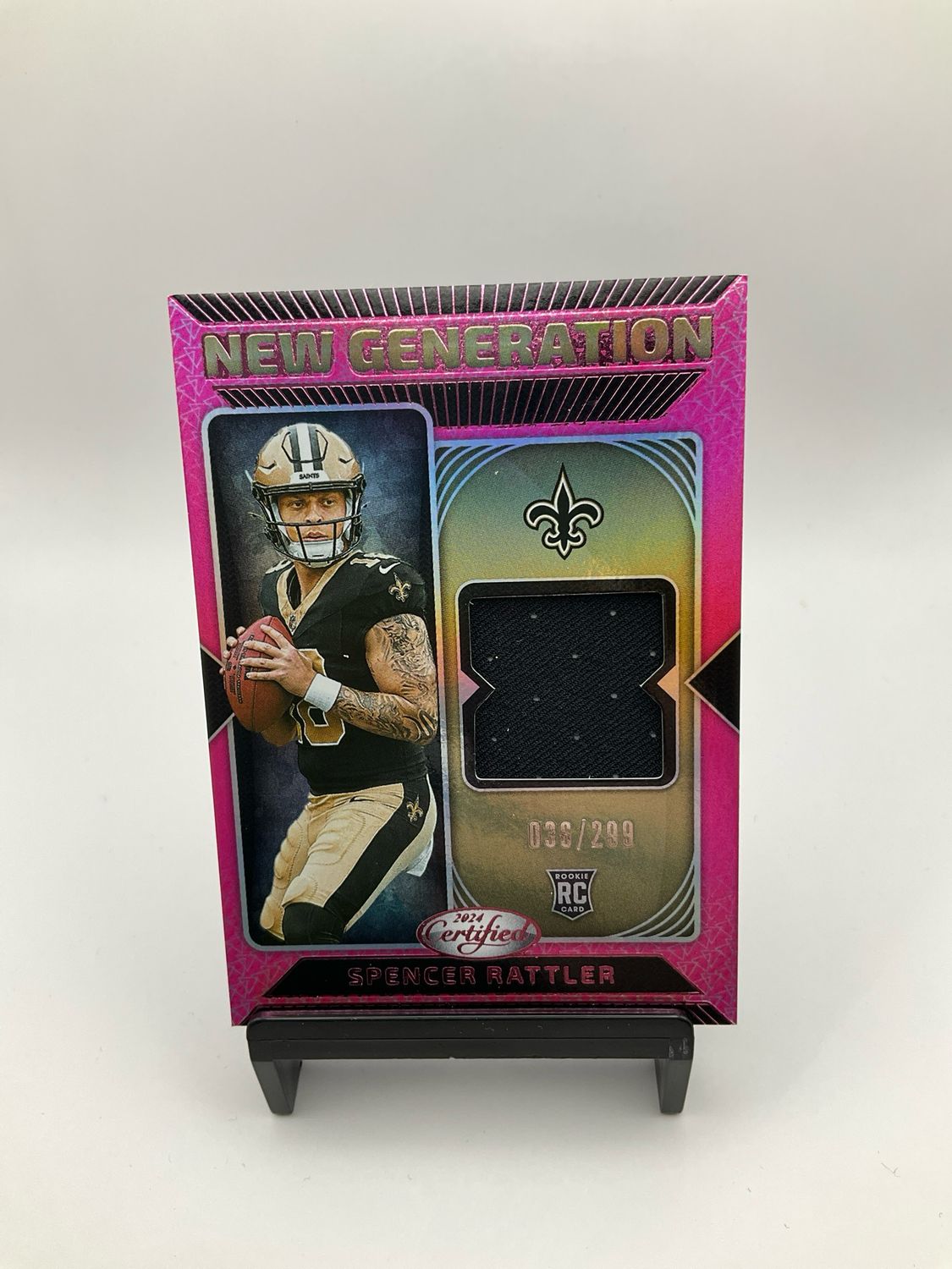 Spencer Rattler 2024 Certified New Generations Relic Pink /299