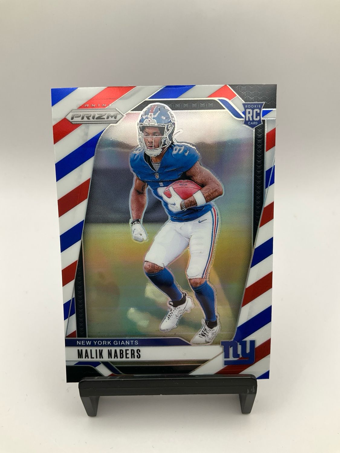 2024 Panini Prizm Malik Nabers #370 RED WHITE BLUE