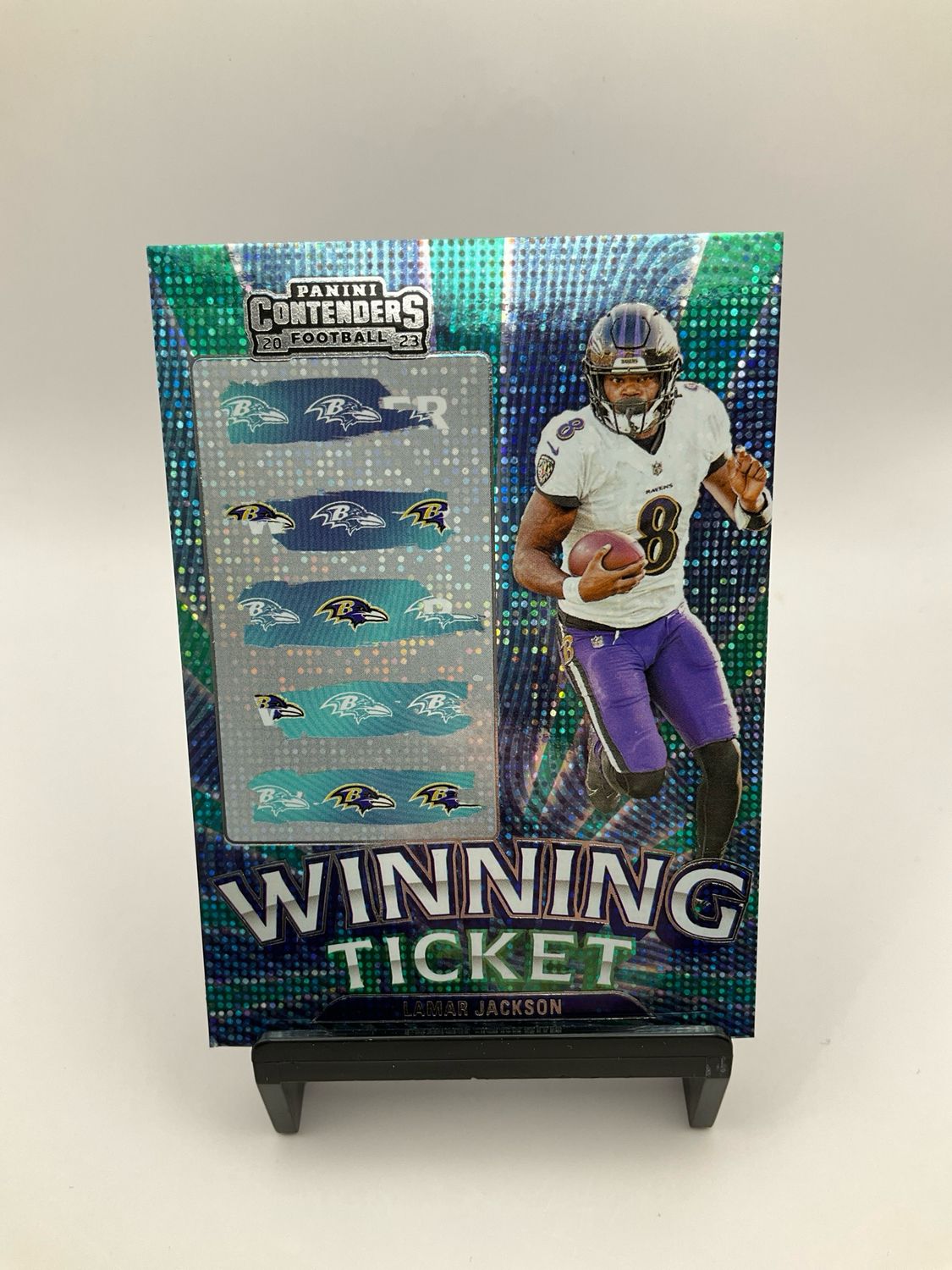 2023 Panini Contenders Lamar Jackson Winning Ticket #14