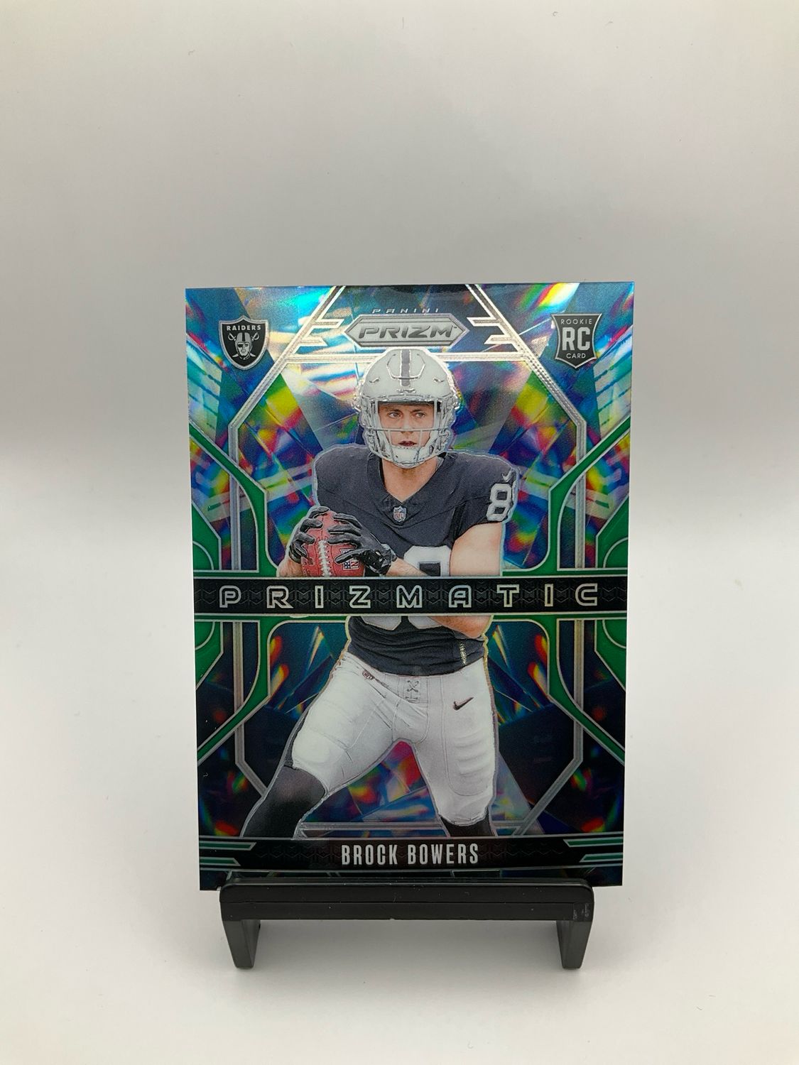 Brock Bowers 2024 Panini Prizm #20 Green Prismatic