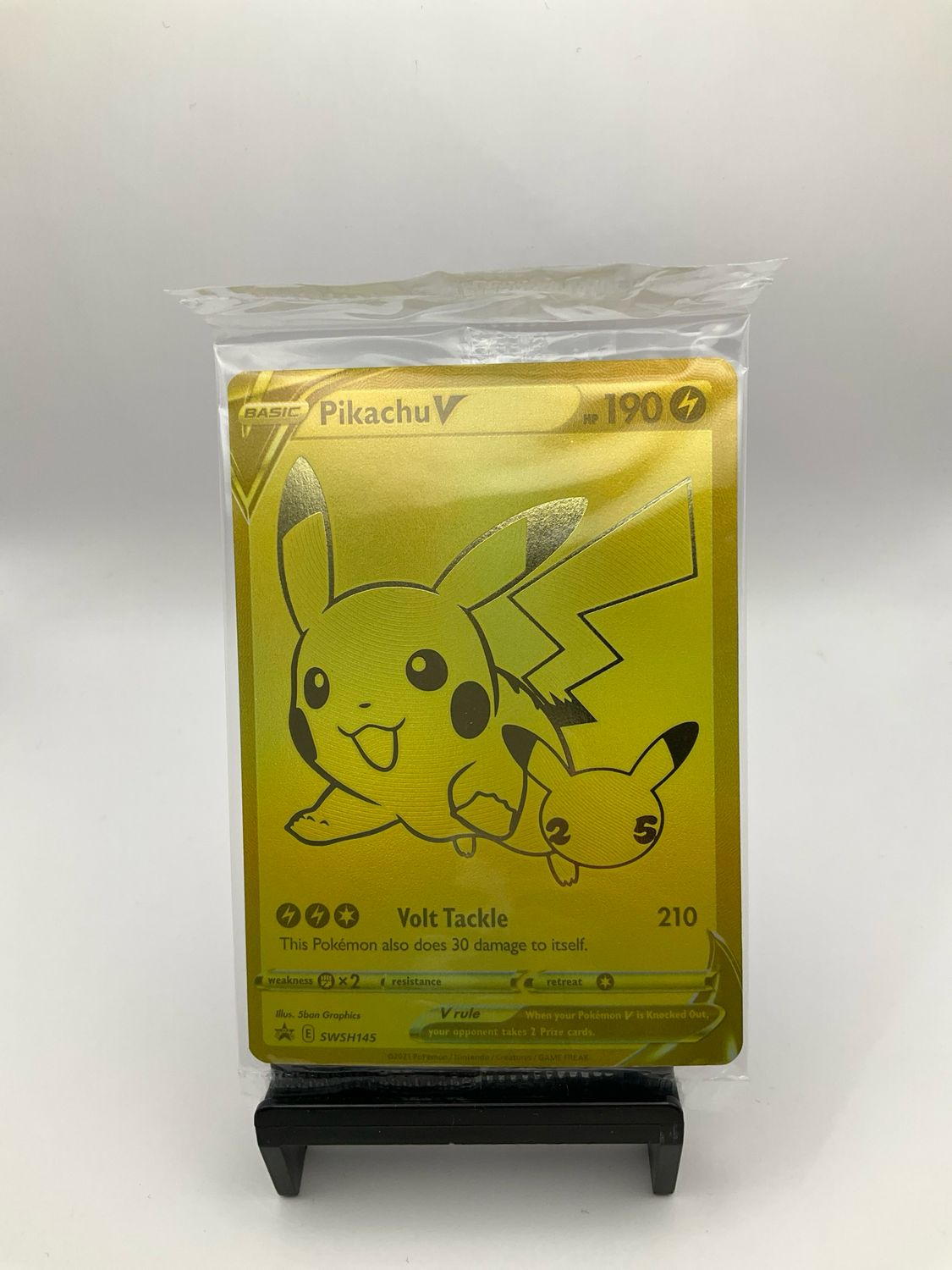 2021 Pokemon Pikachu V SWSH145 Black Star Promo Celebrations Sealed