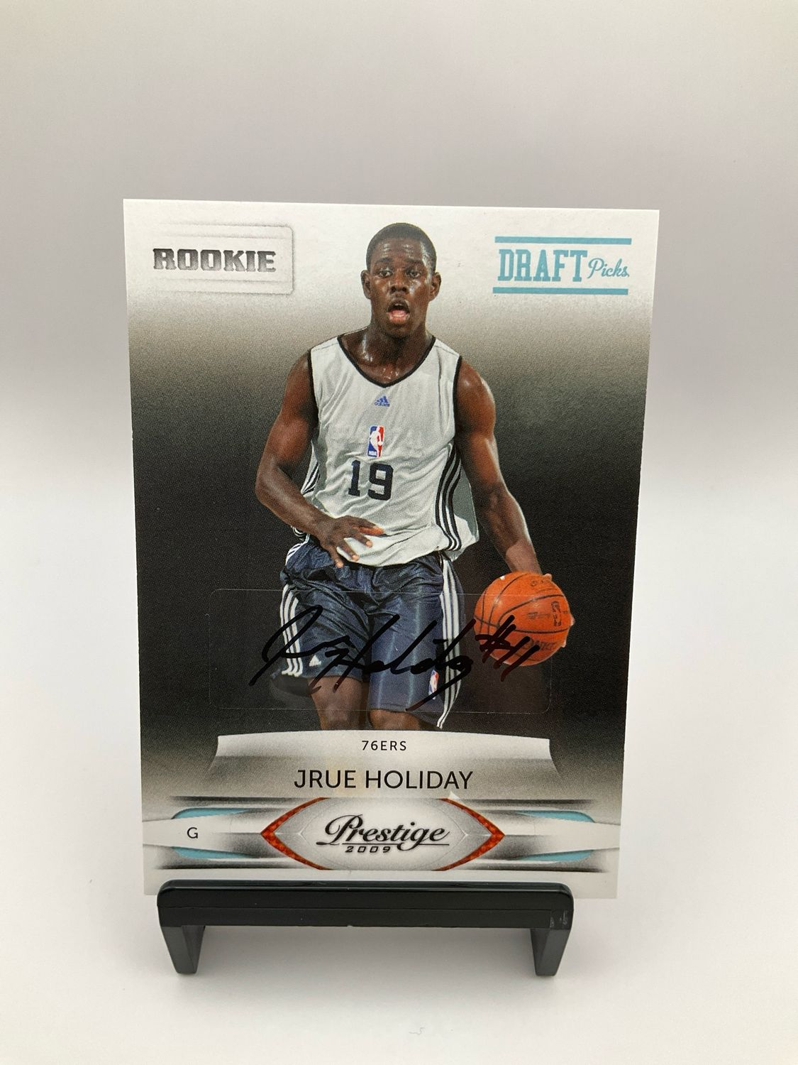 2009-10 Prestige Draft Picks Jrue Holiday Rookie Auto 43/100 RC #217
