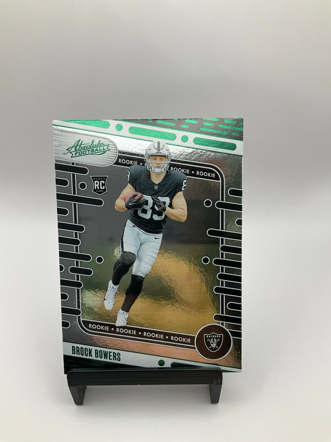 Brock Bowers 2024 Panini Absolute RC Green Foil Rookie #113