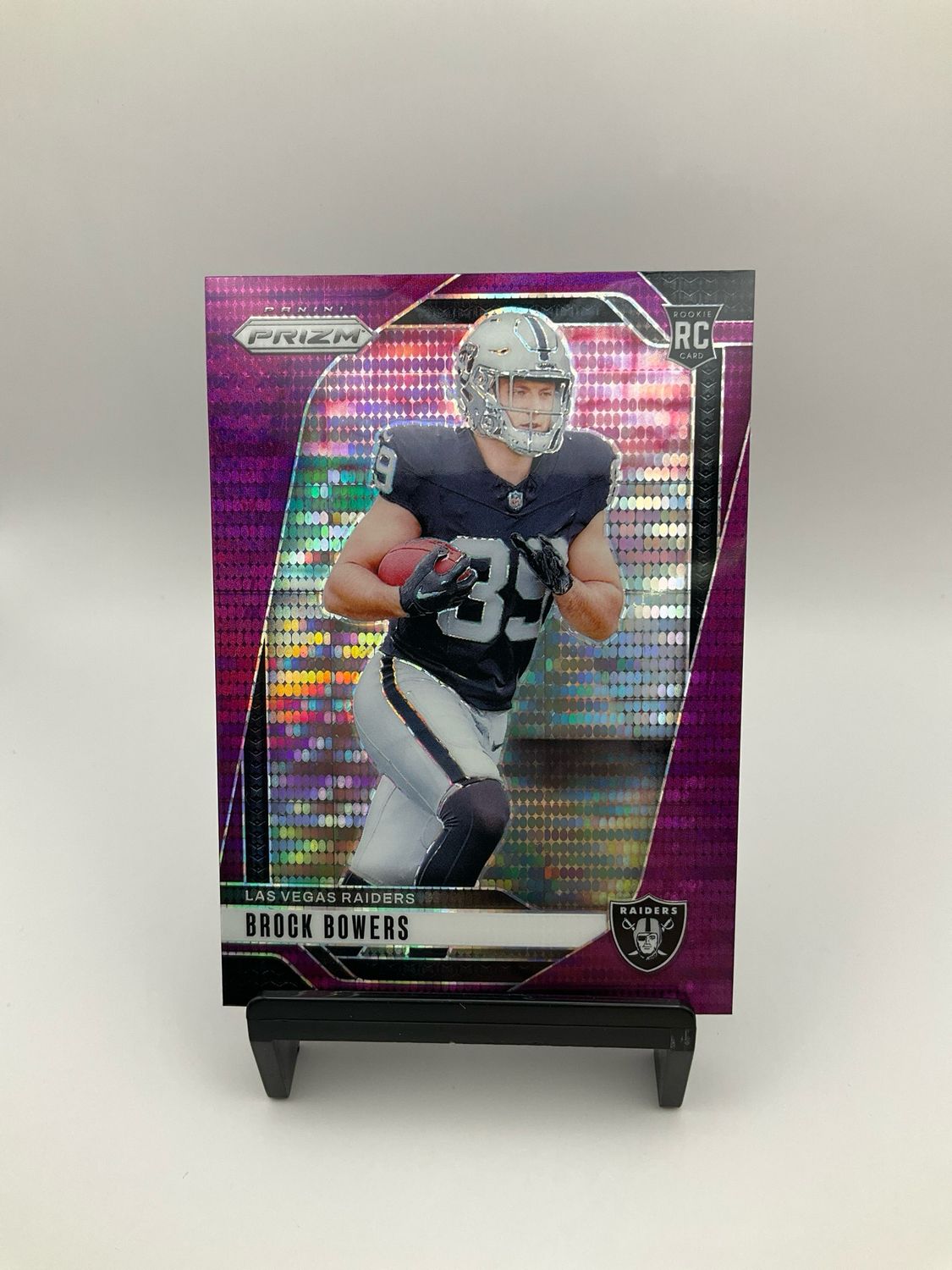 2024 Panini Prizm #315 Brock Bowers Purple Pulsar Prizm