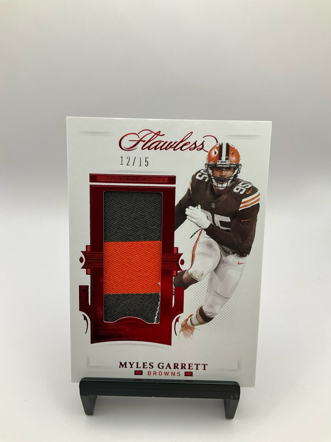 2021 Flawless Myles Garrett Patch Ruby 12/15 #PAT-MGA