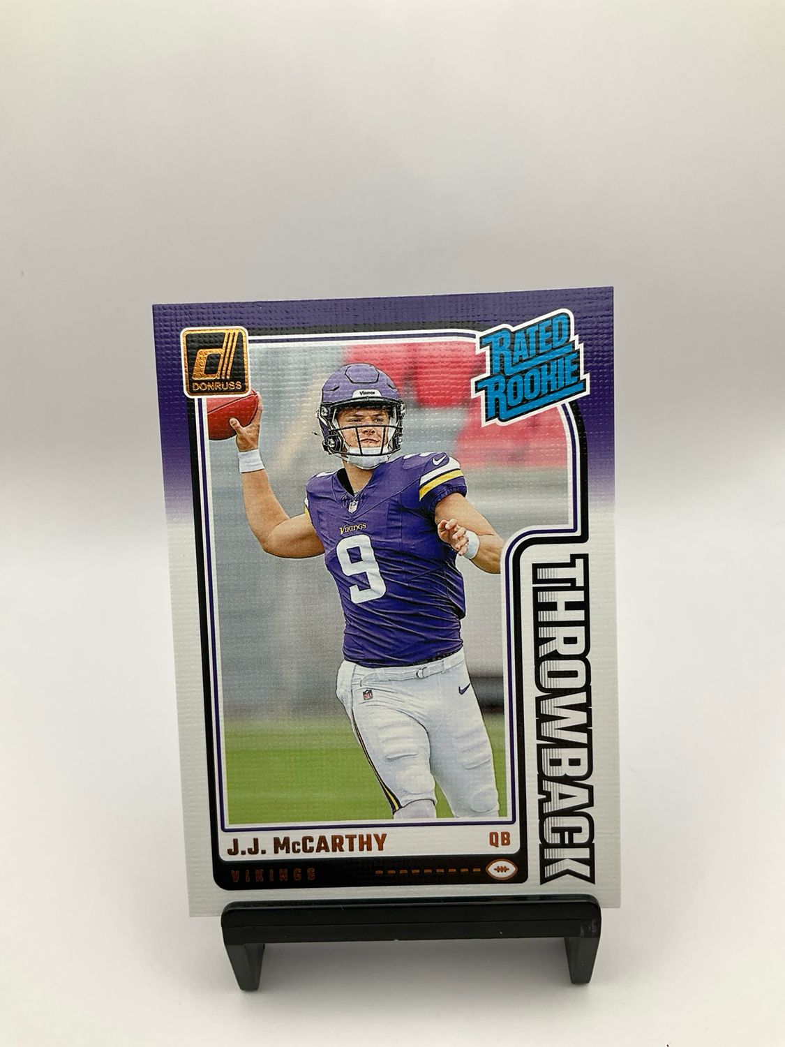 2024 Donruss #2 J.J. McCarthy Rated Rookies Throwback