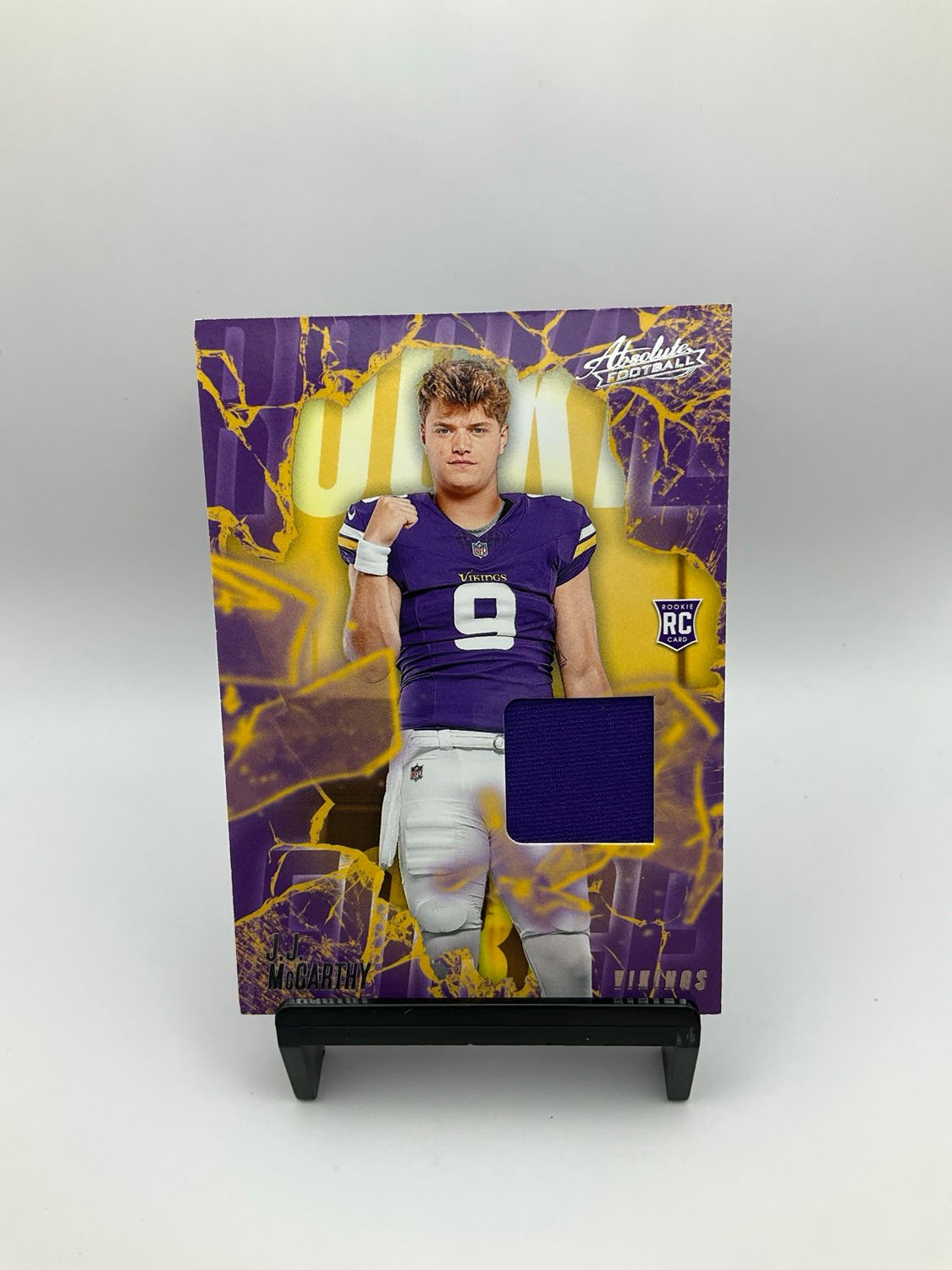 J.J. McCarthy RC 2024 Panini Absolute Patch Rookie Card RF-JMY