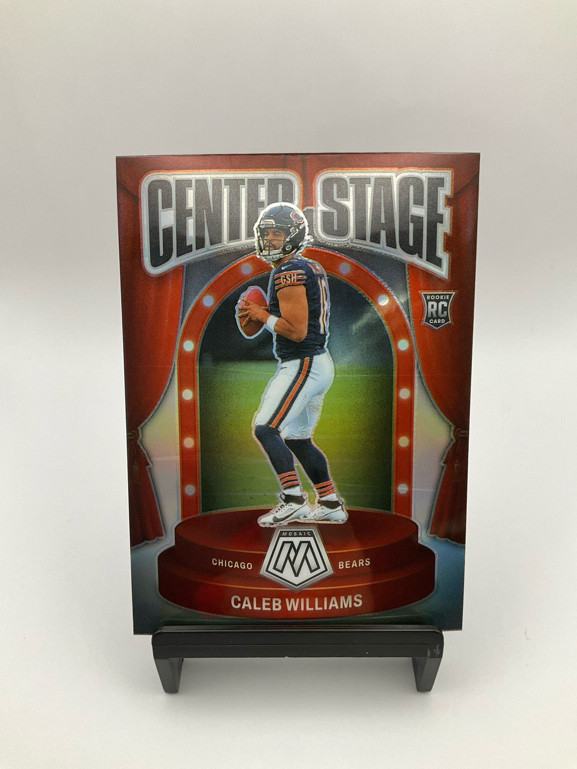 Caleb Williams 2024 Panini Mosaic RC Silver Center Stage Rookie #6