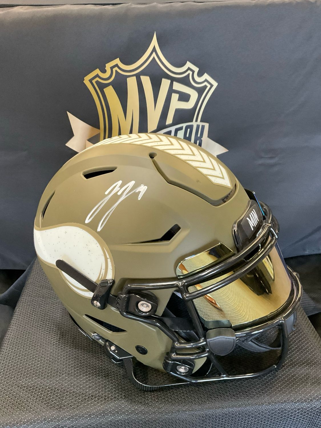 J.J. MCCARTHY SIGNED AUTHENTIC HELMET