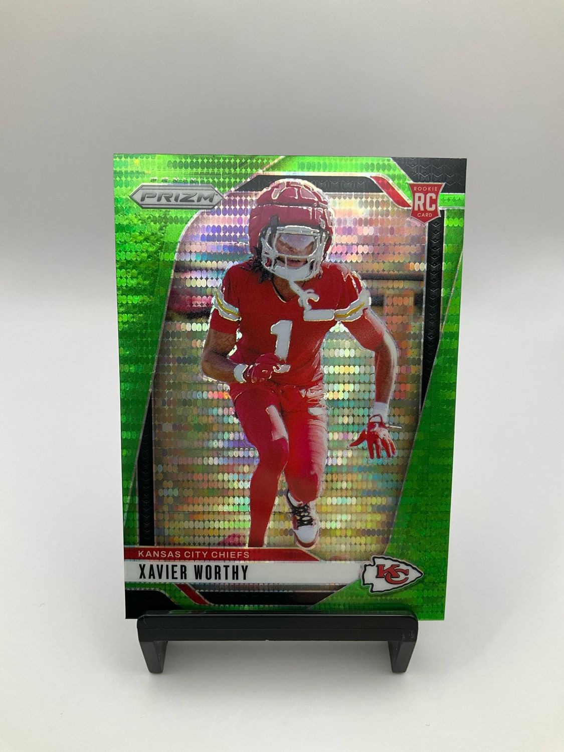 2024 Panini Prizm Xavier Worthy Rookie #399 Green Pulsar