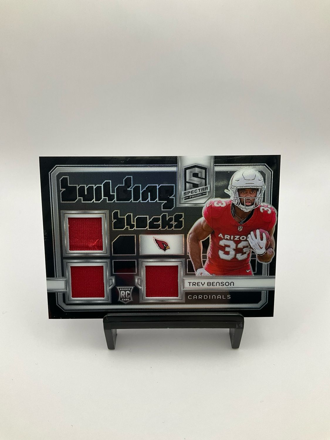 2024 Spectra Trey Benson Building Blocks /99 Silver Prizm