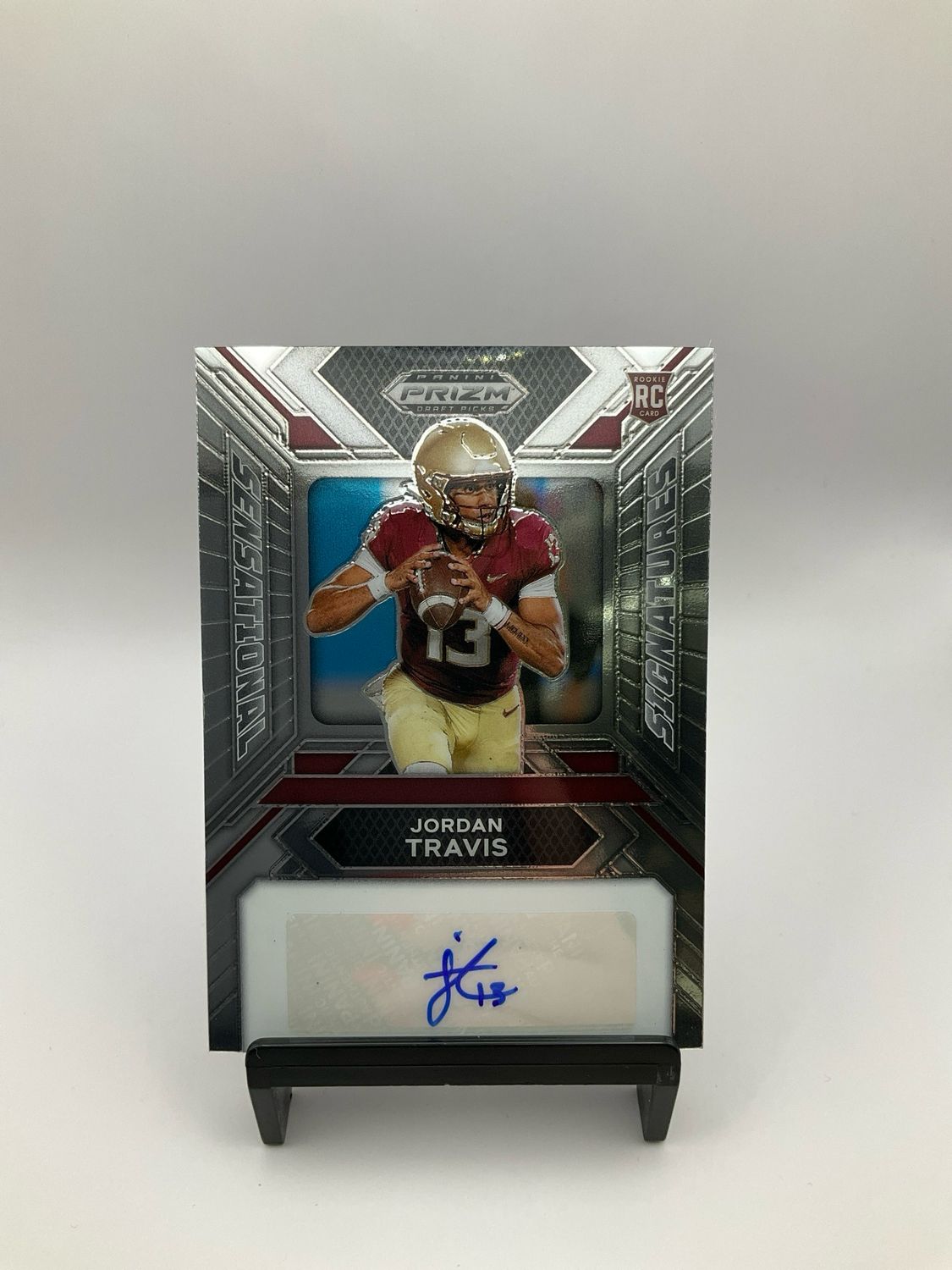 JORDAN TRAVIS 2024 Panini Prizm Draft Picks Sensational Signatures Rookie Auto