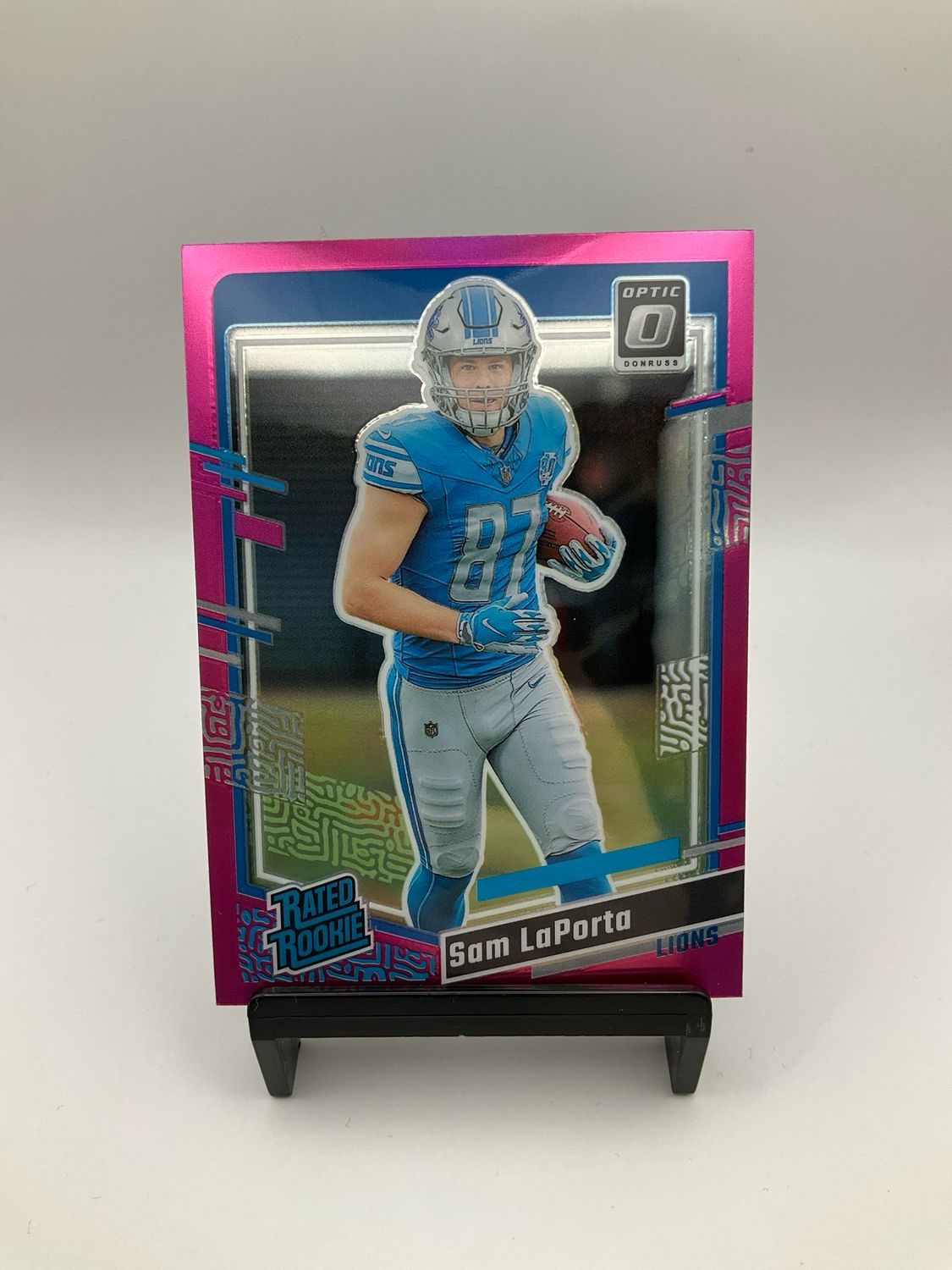2023 Donruss Optic Sam LaPorta Rated Rookie/RC Pink Holo Prizm #237