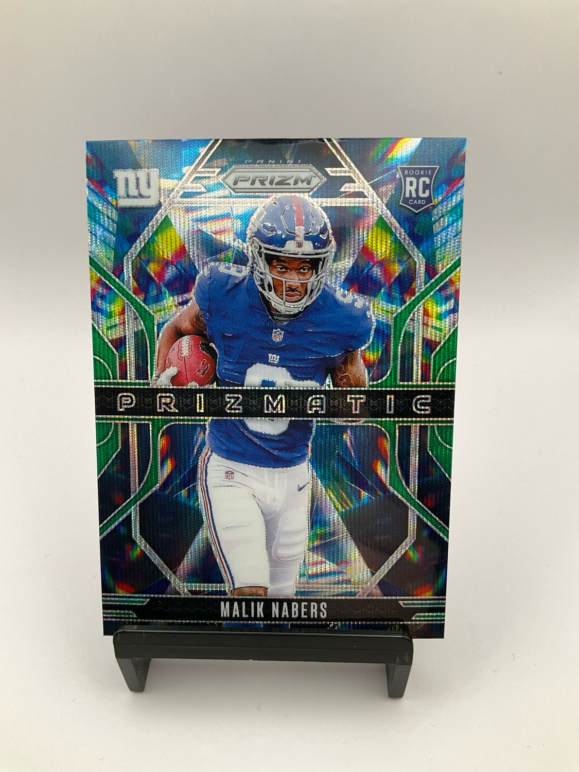 2024 Panini Prizm - Prizmatic Malik Nabers #13 Green Wave Prizm