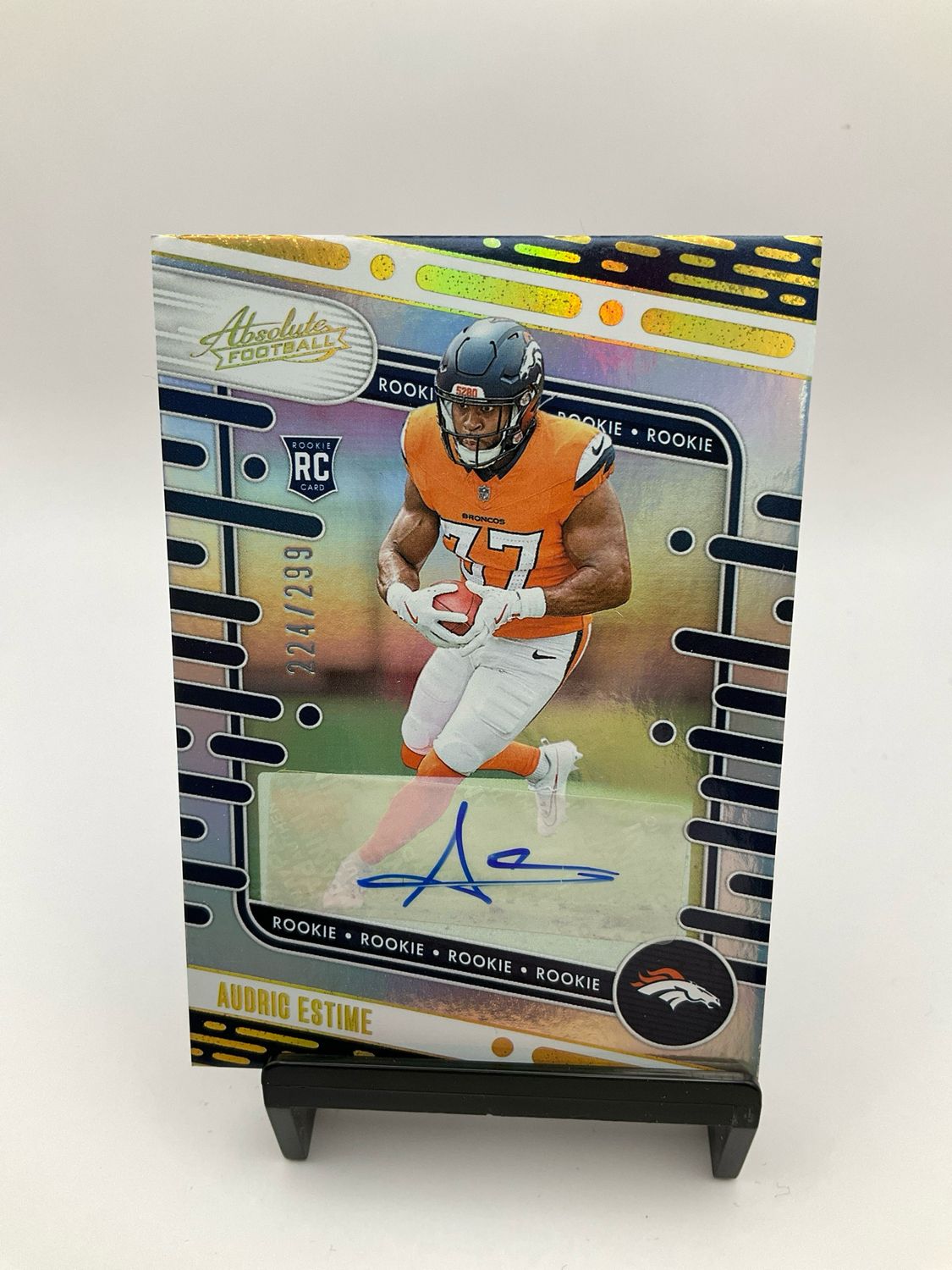 2024 Panini Absolute Football Audric Estime 193 Auto Numbered 224/299