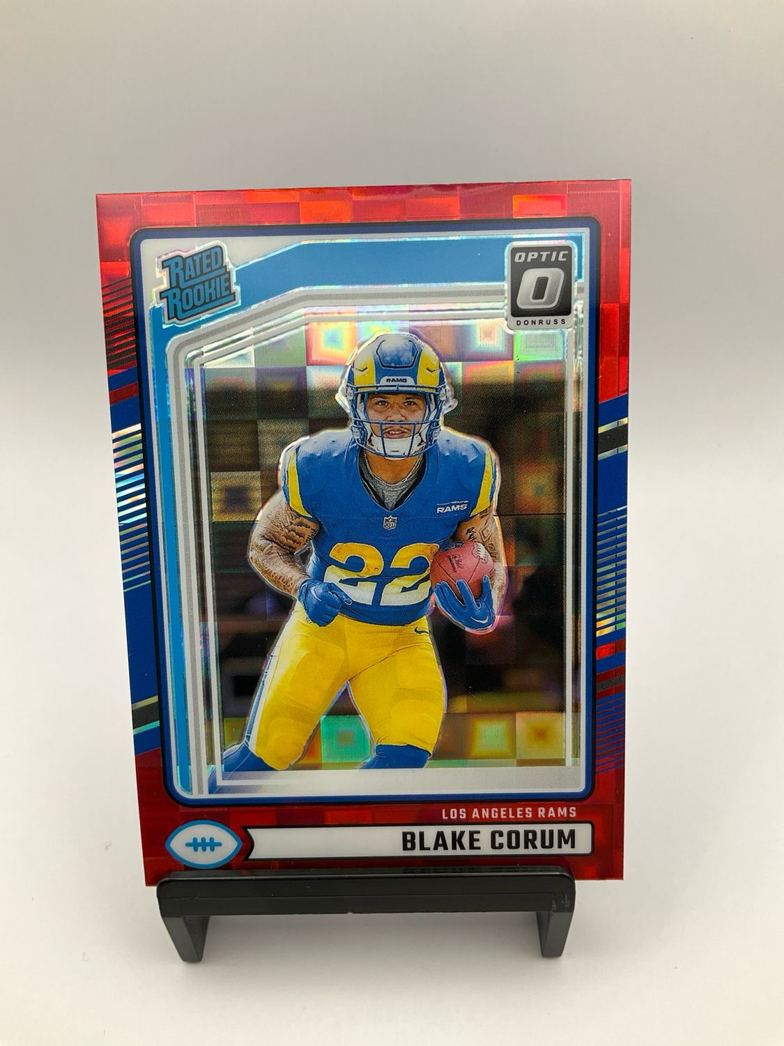 2024 Donruss Optic #322 Blake Corum Rated Rookie Red Pandora
