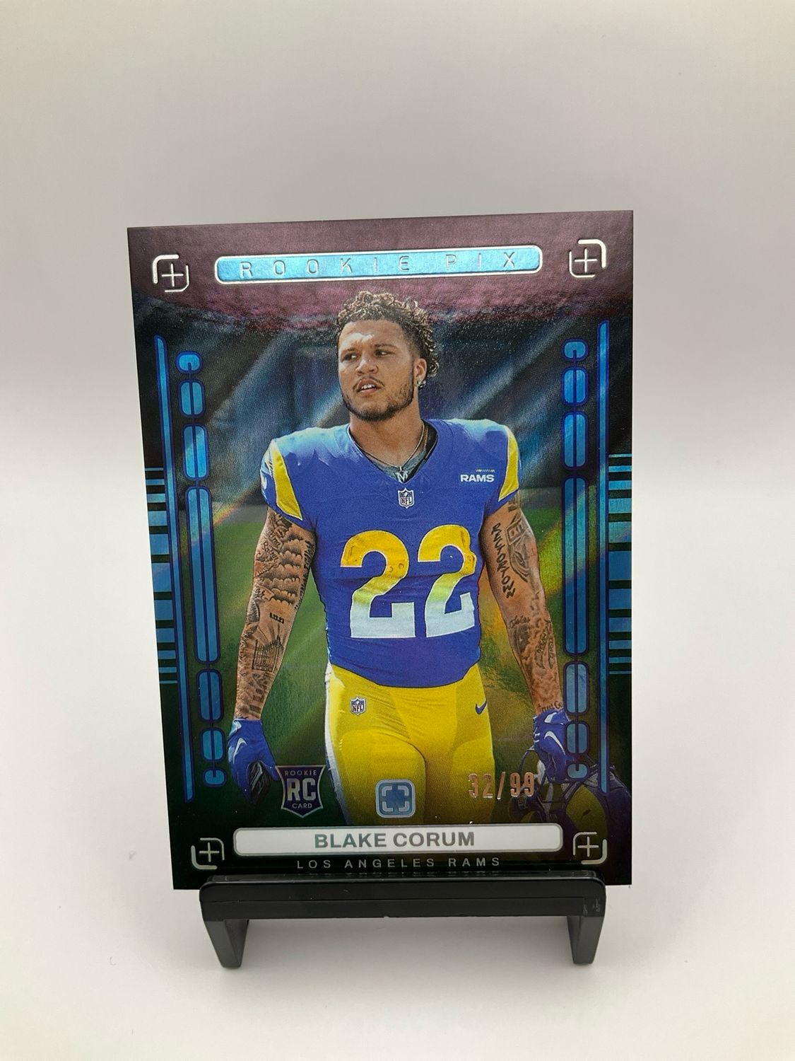 2024 Blake Corum Photogenic Rookie Pix RC 32/99 #3