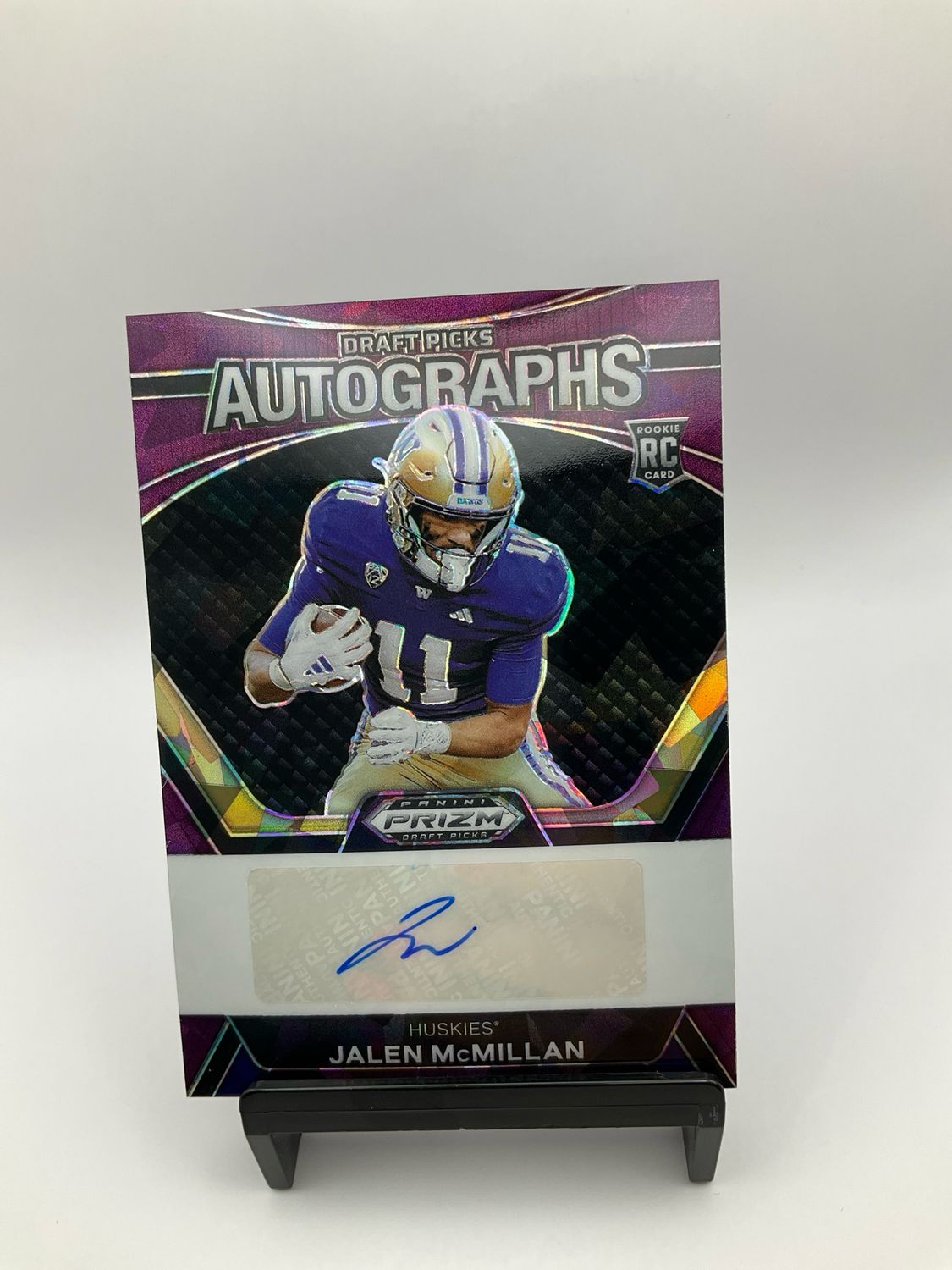 2024 Panini Prizm Draft Picks JALEN MCMILLAN RC Purple Ice Prizm AUTO 03/99