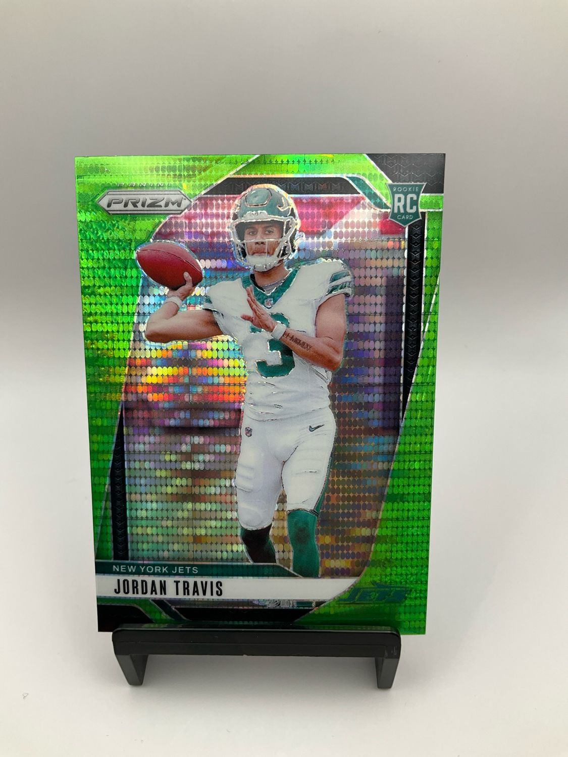 2024 Panini Prizm - Rookies Jordan Travis #359 Neon Green Pulsar Prizm