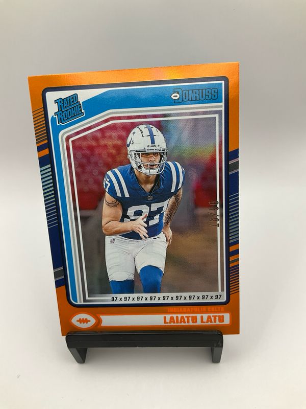 2024 Donruss Laiatu Latu #/97 Jersey Number Rookie