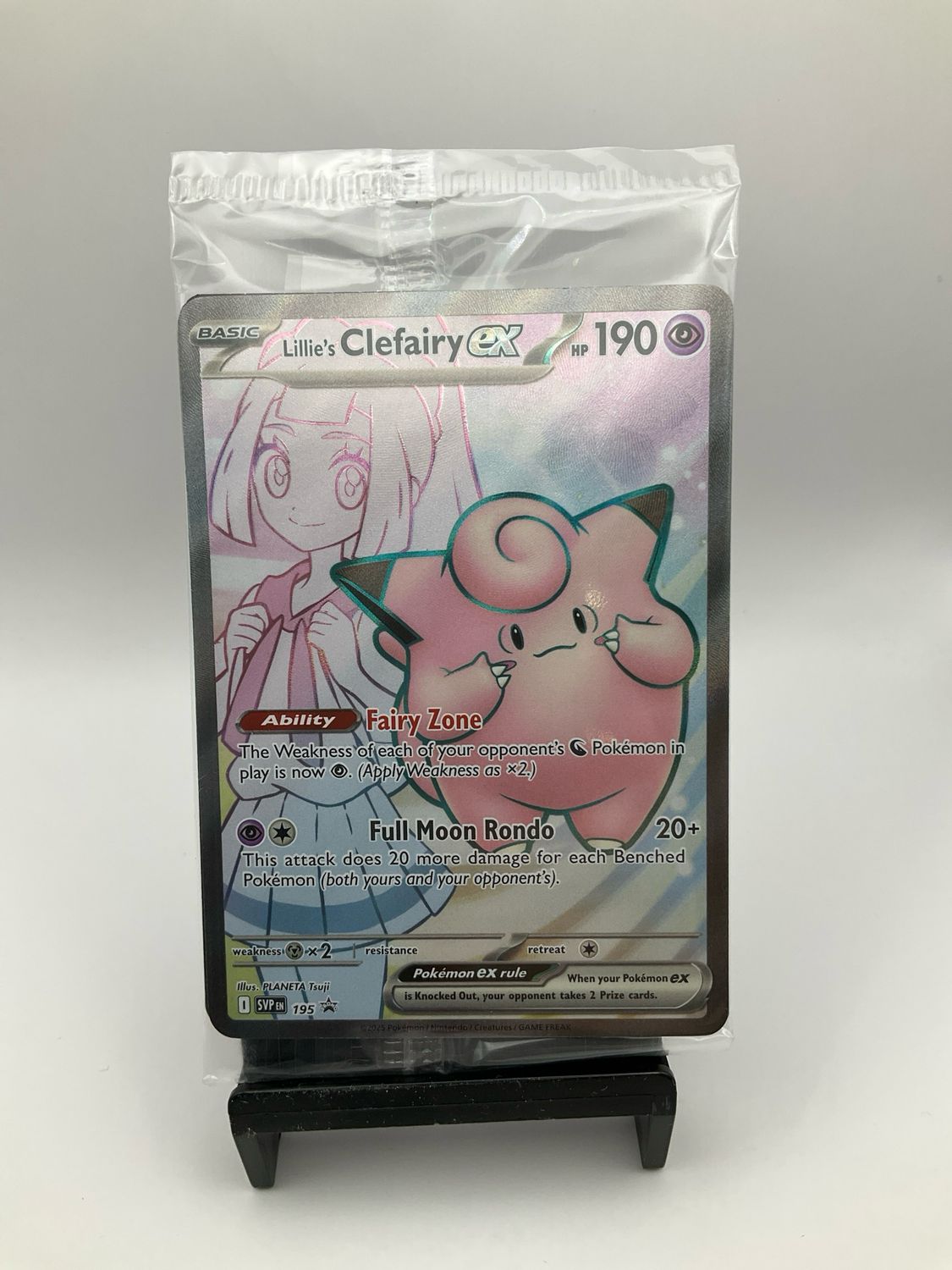 Pokemon Lillie&#39;s Clefairy Ex - 195 Black Star Promo Sealed