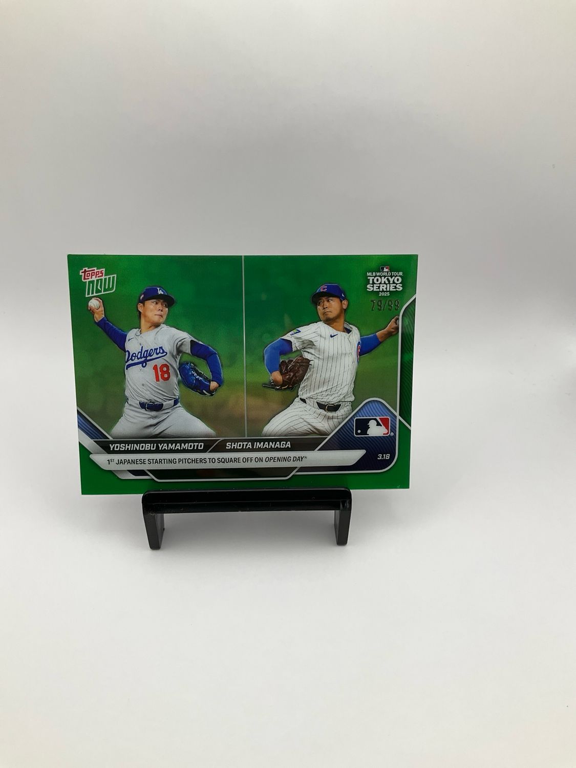 2025 Topps NOW Tokyo Series #2 Yoshinobu Yamamoto/Shota Imanaga Green SP 79/99