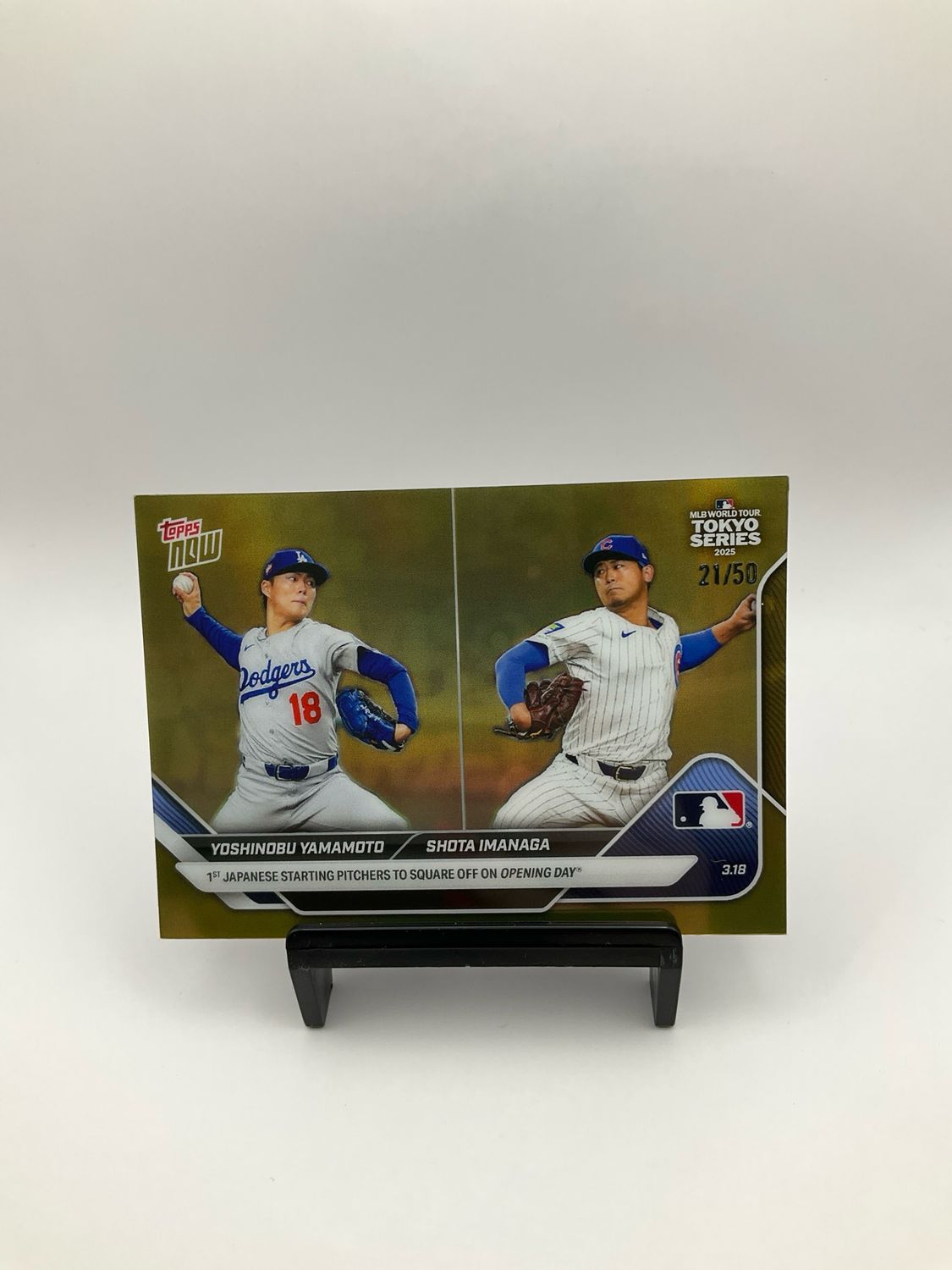 Topps Now Tokyo Series Yamamoto Vs Imanaga GOLD REFRACTOR 21/50