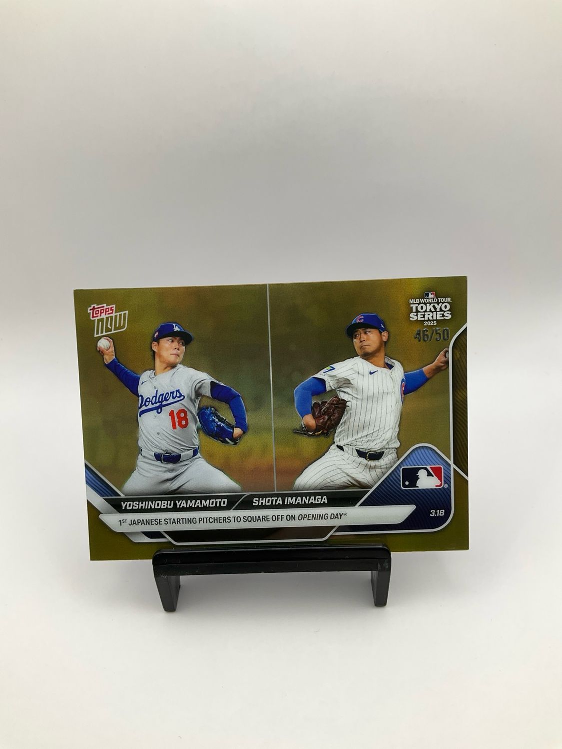 Topps Now Tokyo Series Yamamoto Vs Imanaga GOLD REFRACTOR 46/50