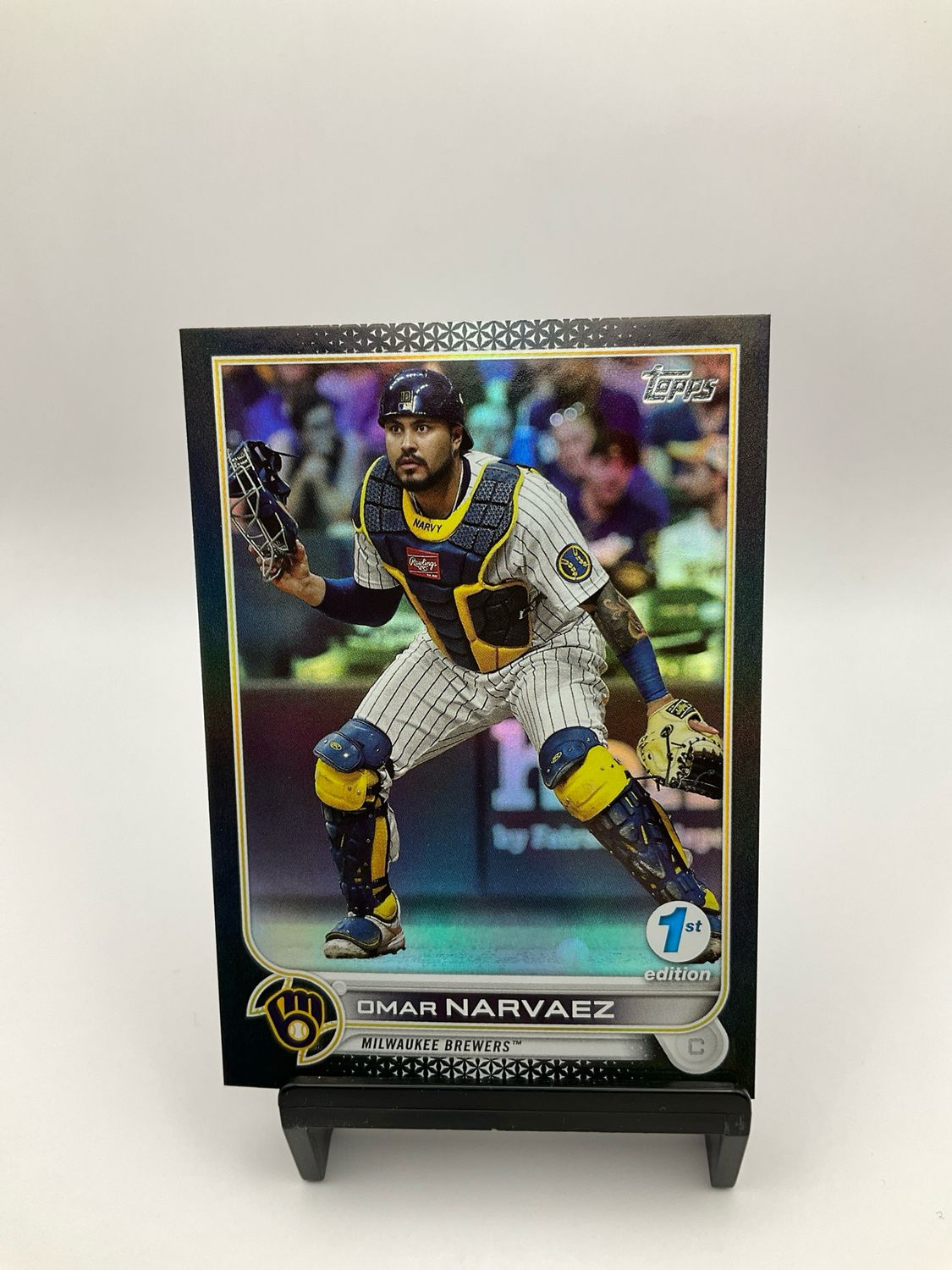 2022 TOPPS 1ST EDITION OMAR NARVAEZ BLACK CHROME 07/25