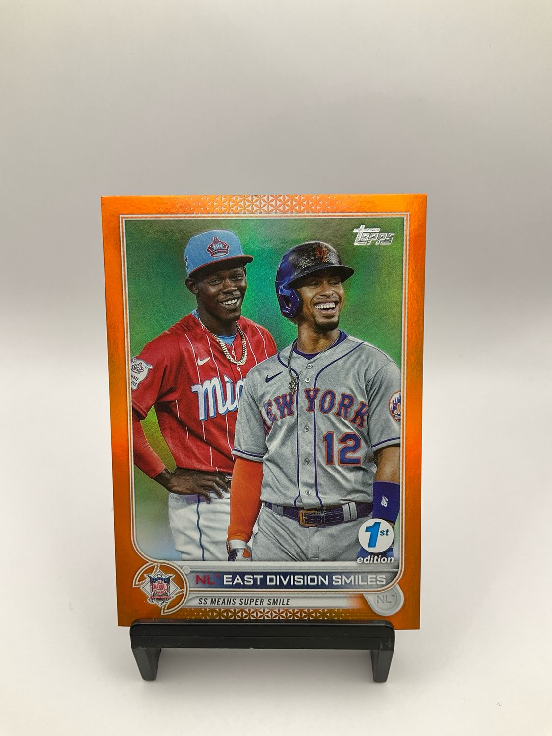 2022 TOPPS 1ST EDITION EAST DIVISION SMILES ORANGE CHROME 32/75