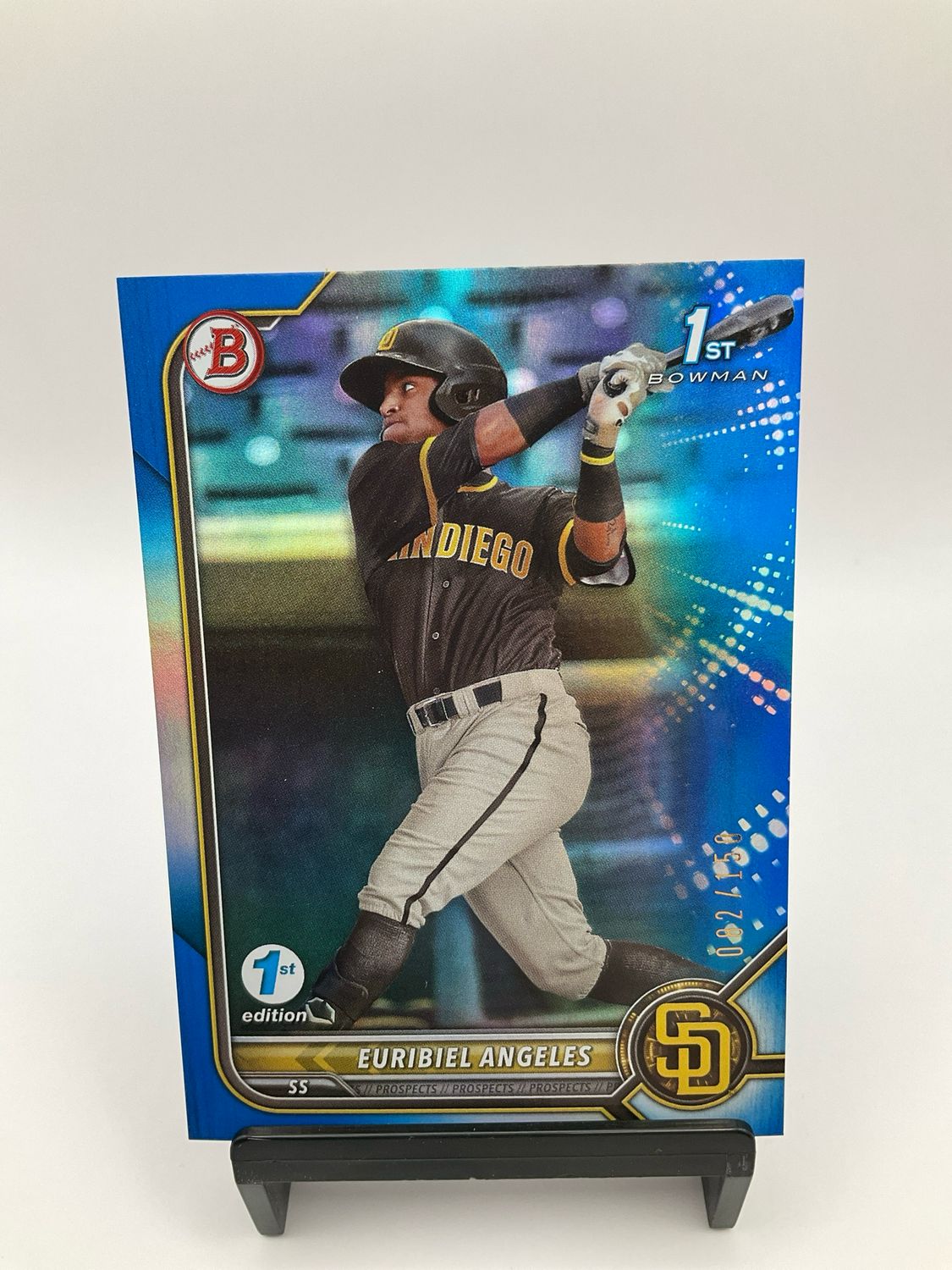 2022 TOPPS 1ST EDITION EURIBIEL ANGELES BLUE CHROME 82/150