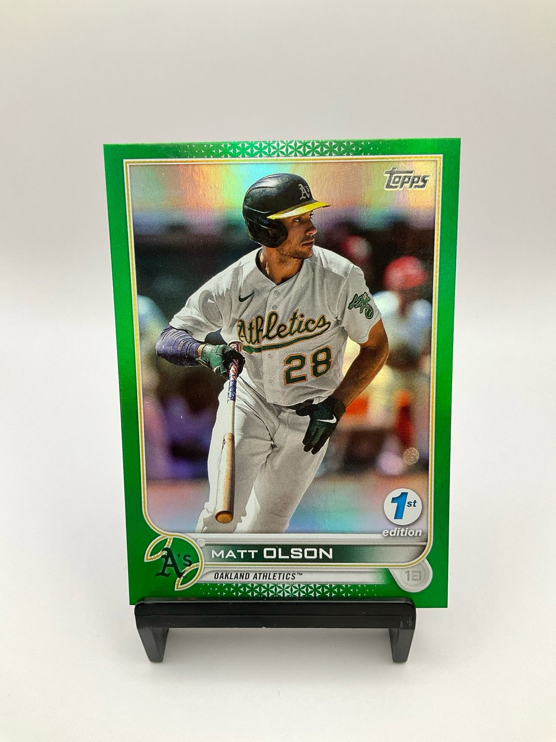 2022 TOPPS BOWMAN 1ST EDITION MATT OLSON GREEN CHROME 31/150