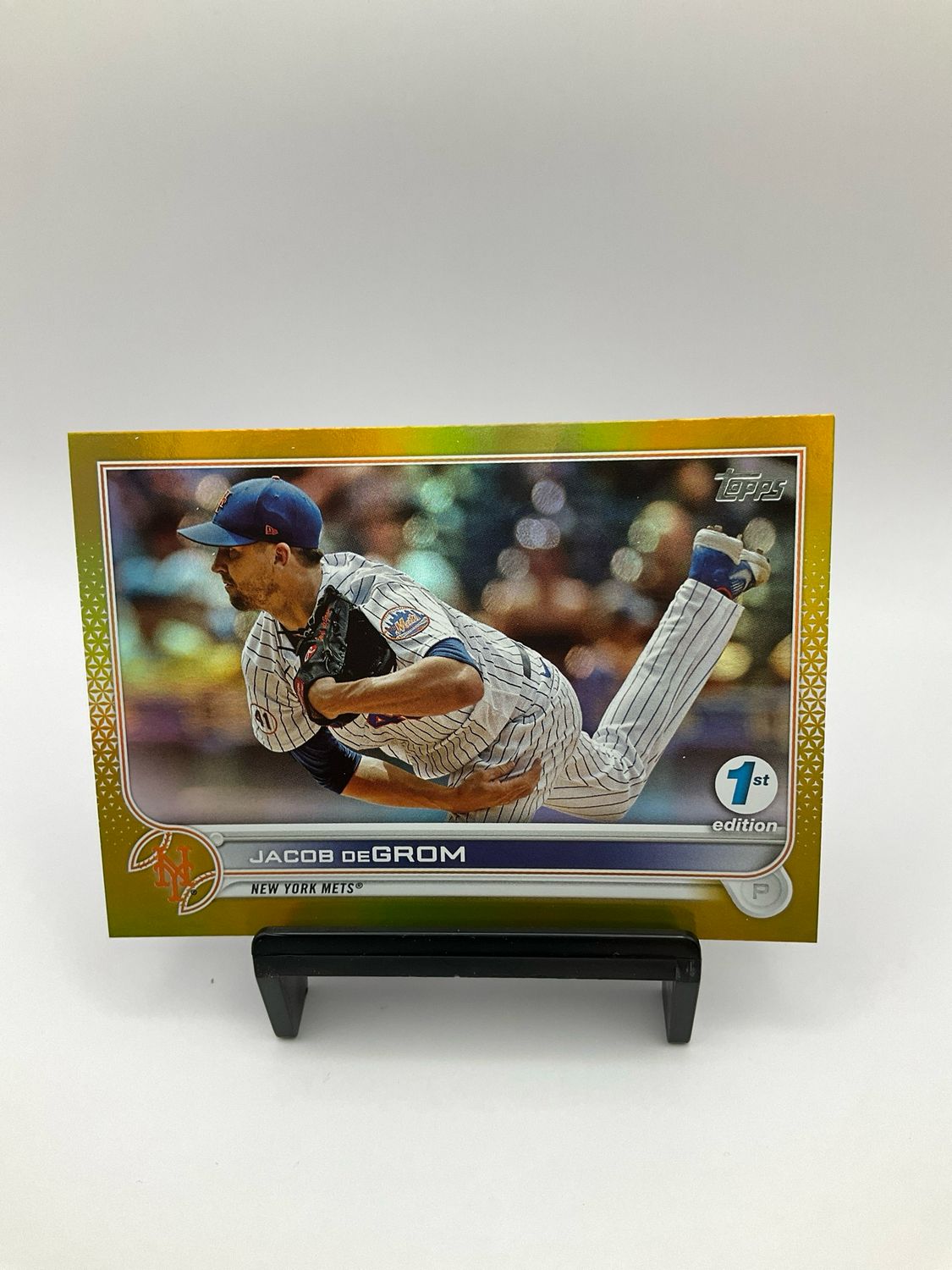 2022 TOPPS BOWMAN 1ST EDITION JACOB DEGROM GOLD CHROME