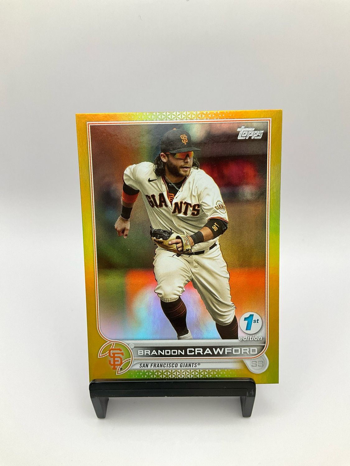 2022 TOPPS BOWMAN 1ST EDITION BRANDON CRAWFORD GOLD CHROME