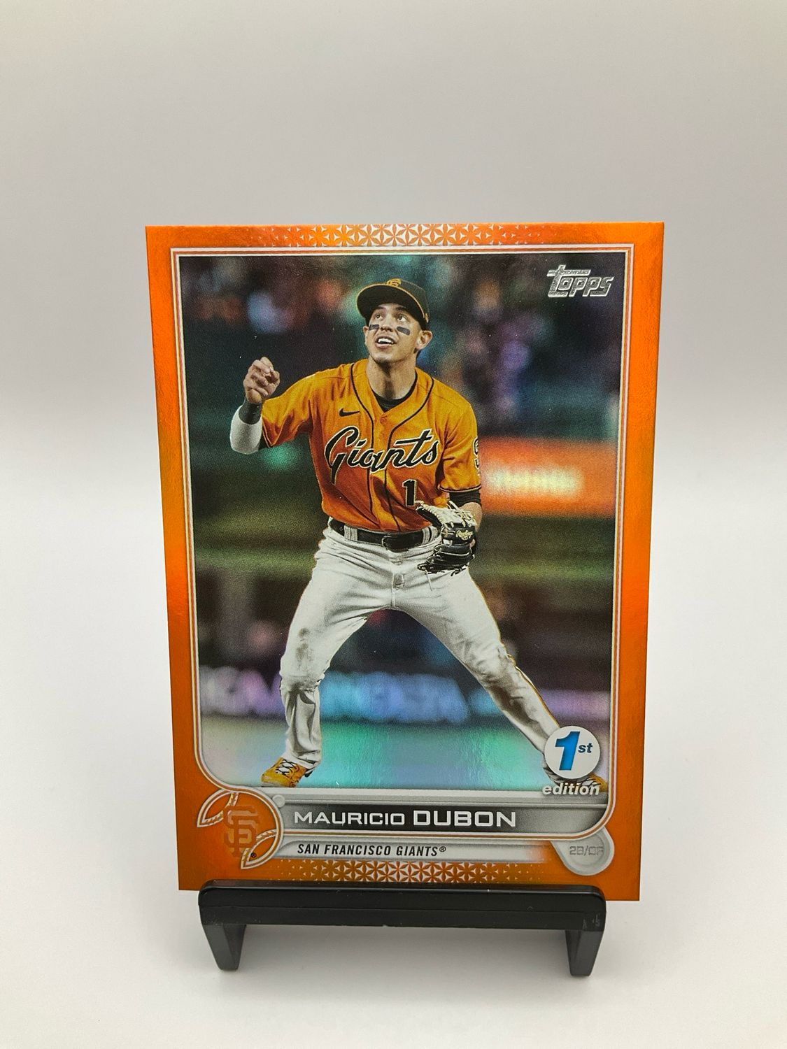 2022 TOPPS BOWMAN 1ST EDITION MAURICIO DUBON ORANGE CHROME  5/75