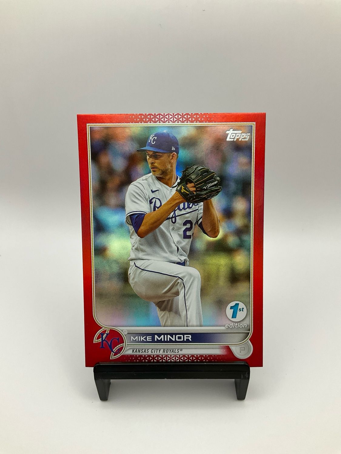 2022 TOPPS BOWMAN 1ST EDIITON MIKE MINOR RED CHROME 17/50