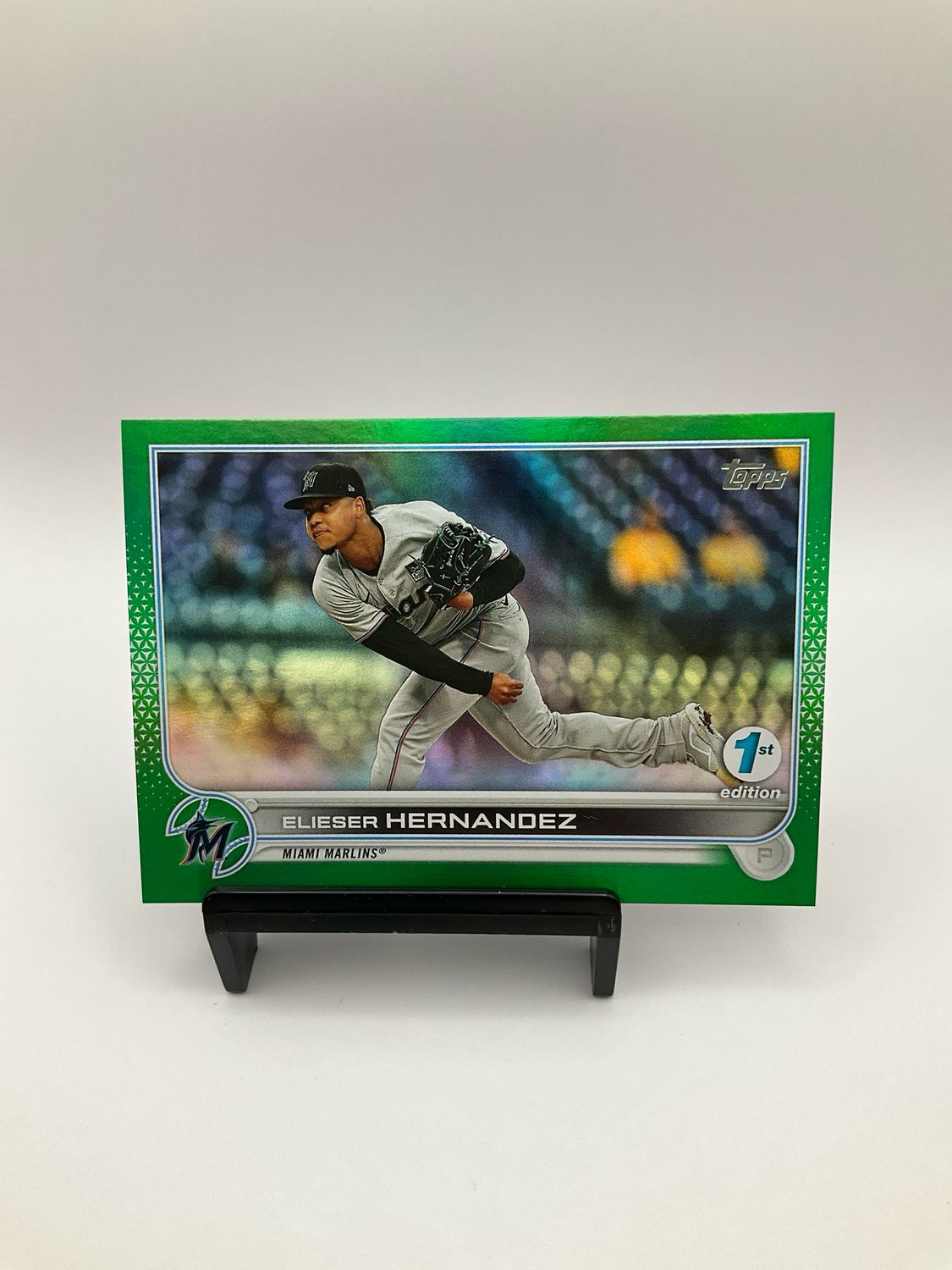 2022 TOPPS BOWMAN 1ST EDITION ELIESSER HERNANDEZ GREEN CHROME 136/150