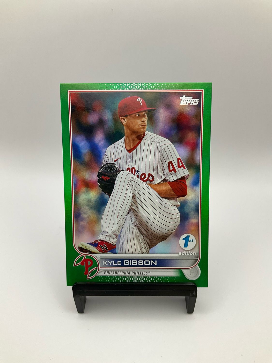 2022 TOPPS BOWMAN 1ST EDITION KYLE GIBSON GREEN CHROME 095/150