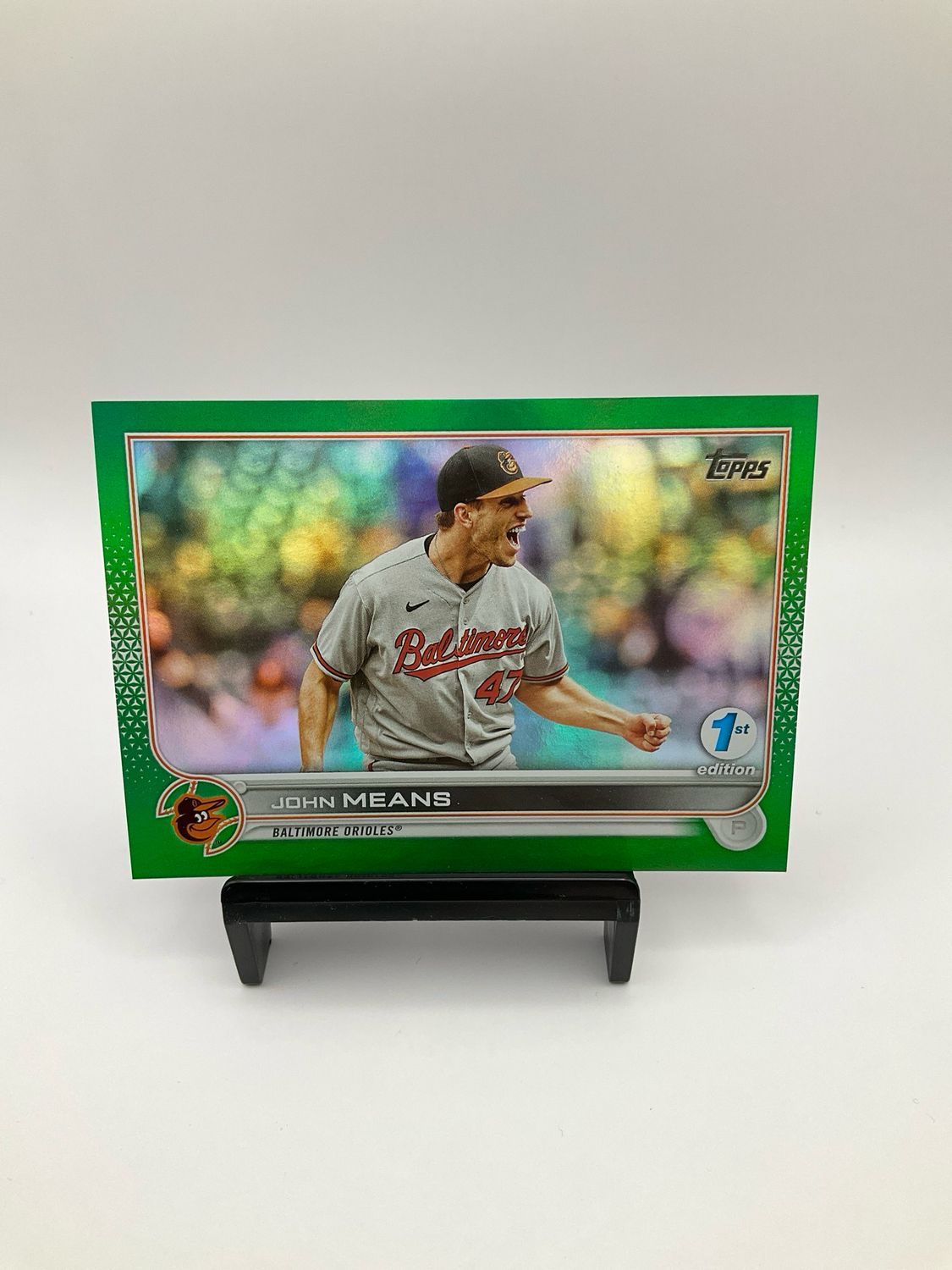 2022 TOPPS BOWMAN 1ST EDITION JOHN MEANS GREEN CHROME 129/150