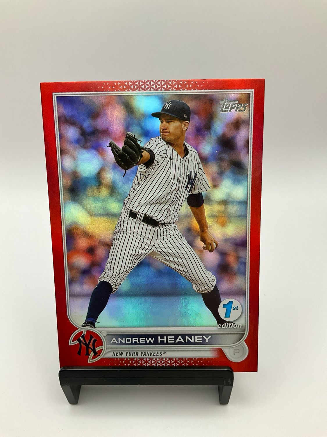 2022 TOPPS BOWMAN 1ST EDITION ANDREW HEANEY RED CHROME 50/50