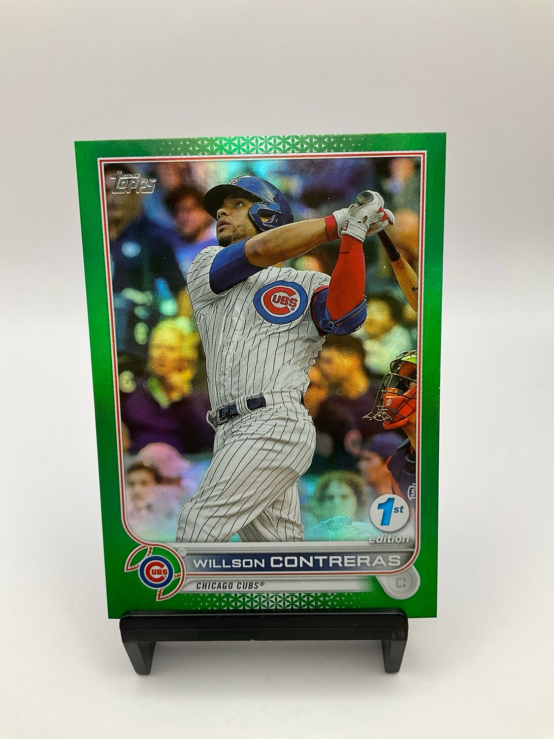2022 TOPPS BOWMAN 1ST EDITION WILLSON CONTRERAS GREEN CHROME 74/150