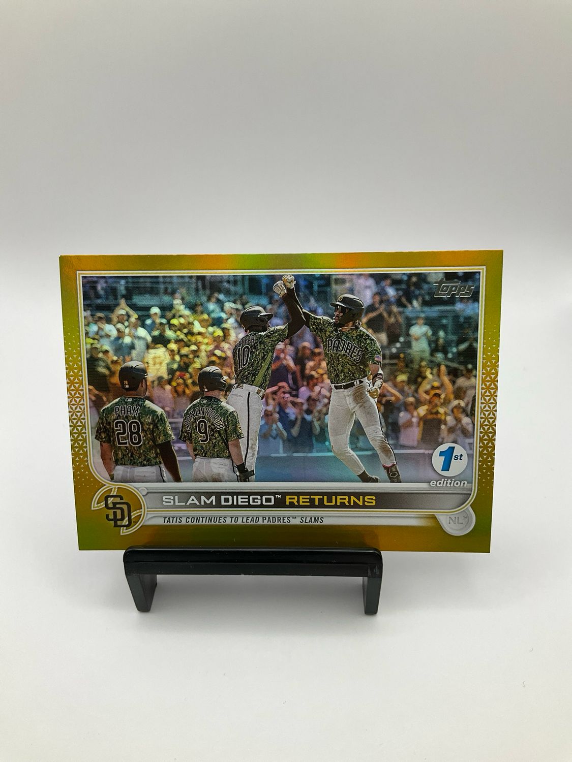 2022 TOPPS 1ST EDITION SLAM DIEGO RETURNS GOLD CHROME