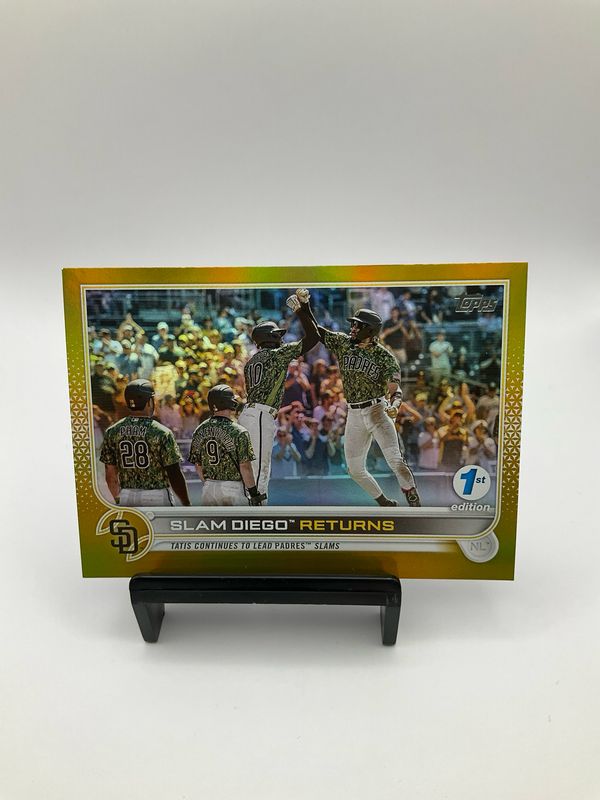 2022 TOPPS 1ST EDITION SLAM DIEGO RETURNS GOLD CHROME